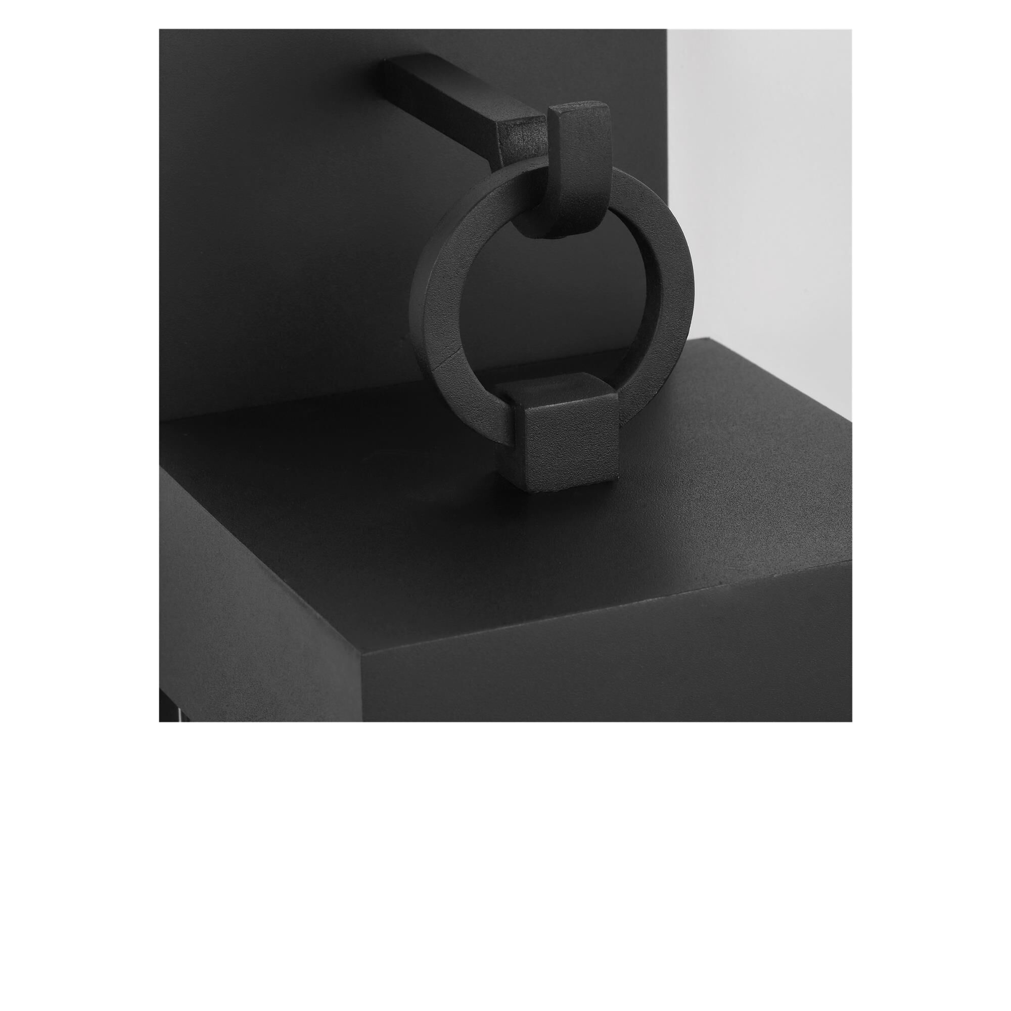 Shown in Textured Black finish and Clear and White Panels glass