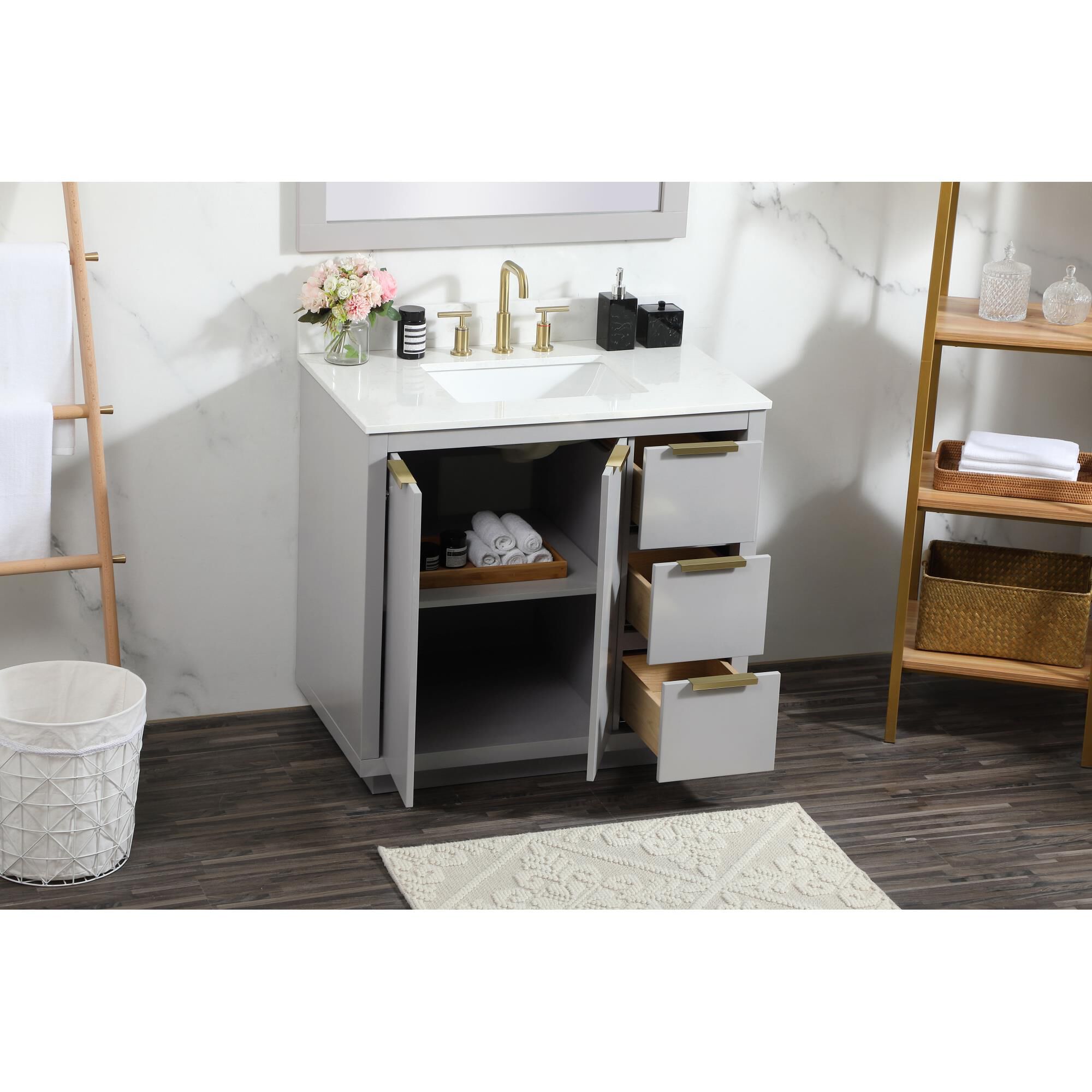 Shown in Grey finish