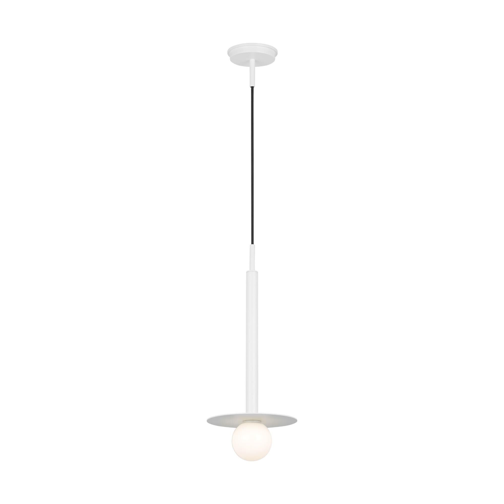 Shown in Matte White finish and Milk glass