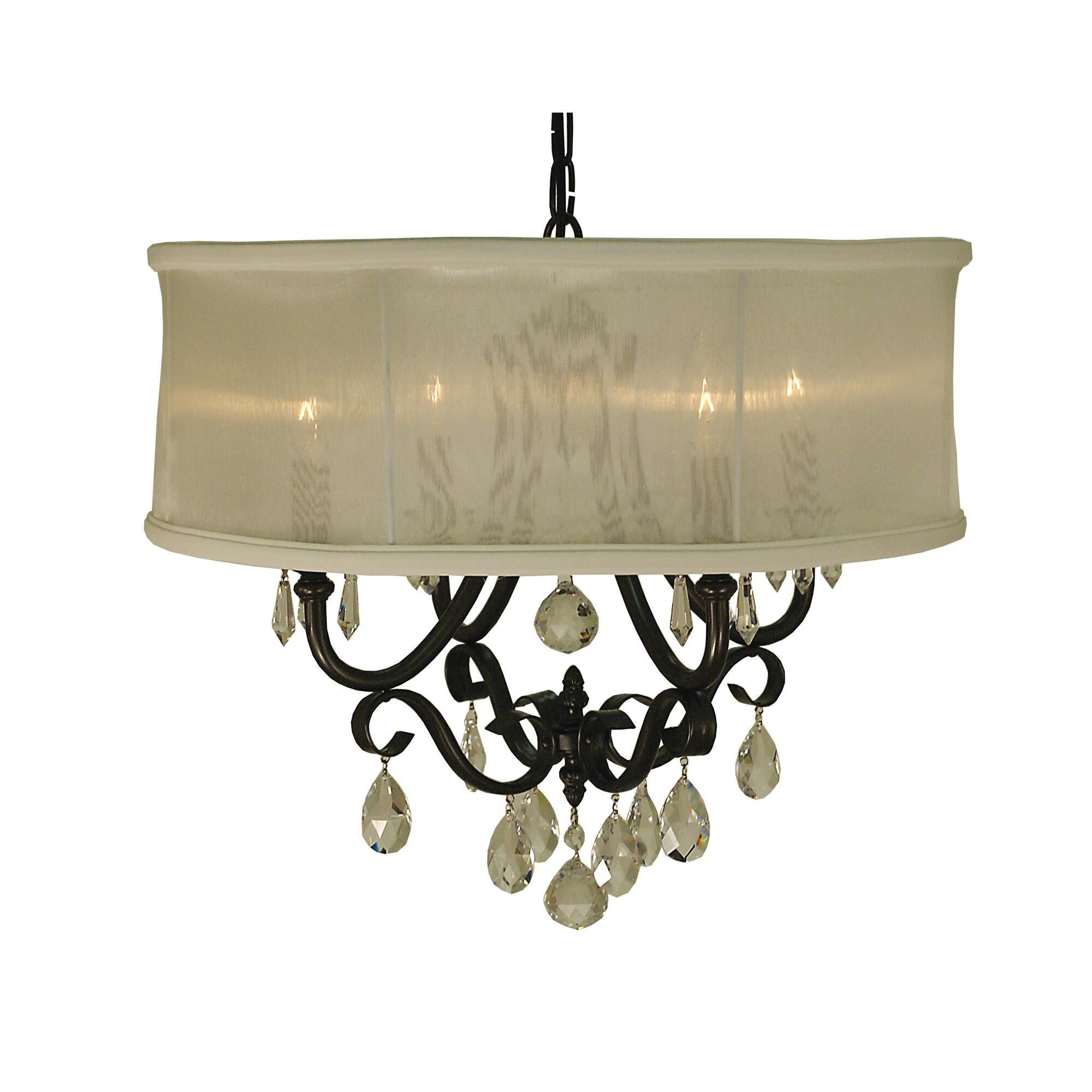Liebestraum 19 Inch 4 Light Mini Chandelier by Framburg