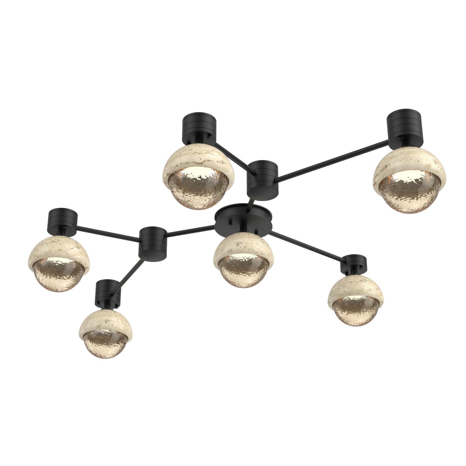 Levi Wilson Cabochon 41 Inch Flush Mount by Hammerton Studio