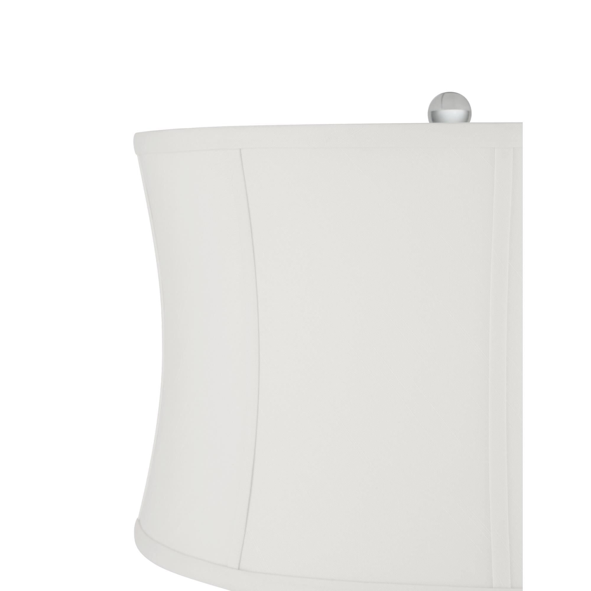 Shown in White and Clear finish and Off-White Polyester/Softback/Single Fold shade