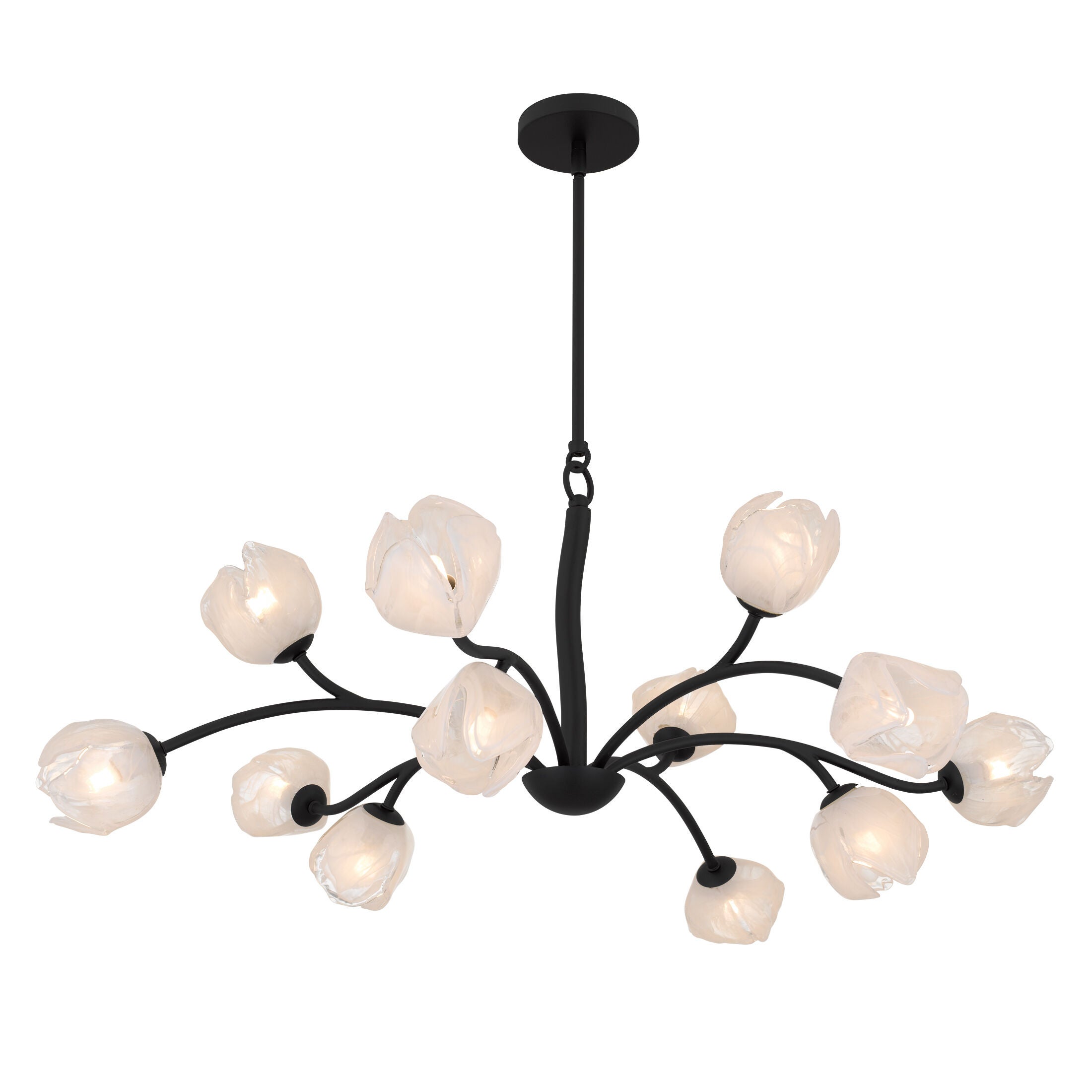 Shown in Matte Black finish and White Swirl Glass shade