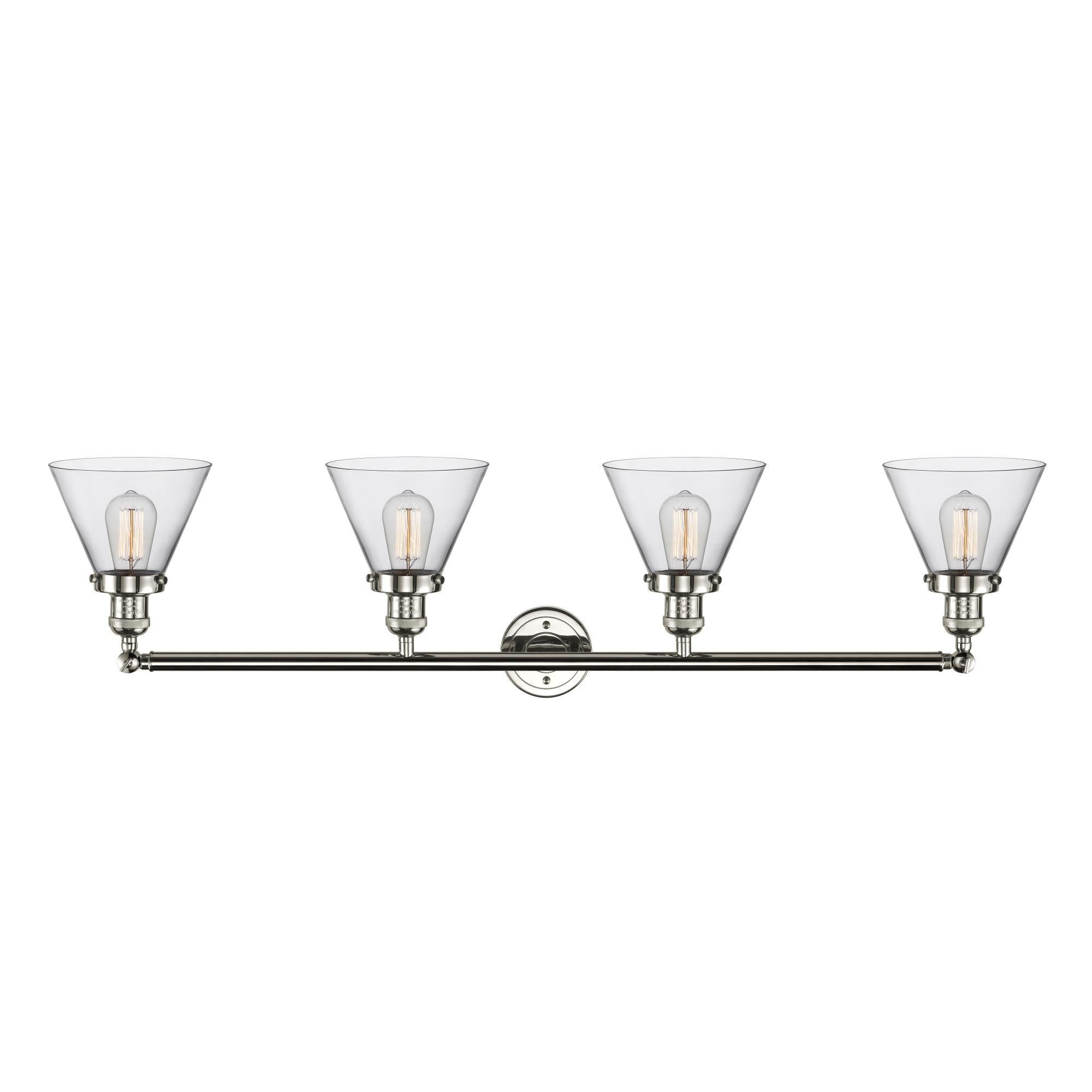 Shown in Polished Nickel finish and Clear glass