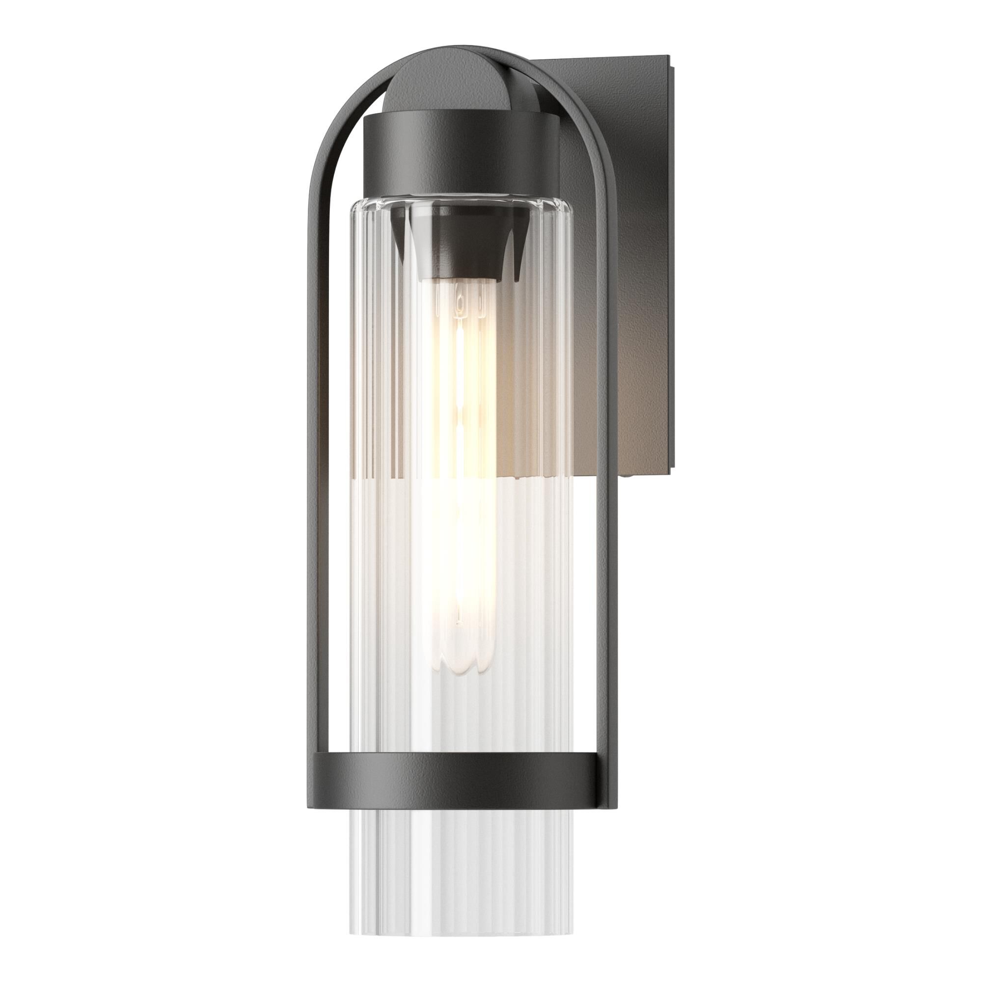 Shown in Coastal Black finish and Clear glass and Clear Glass shade