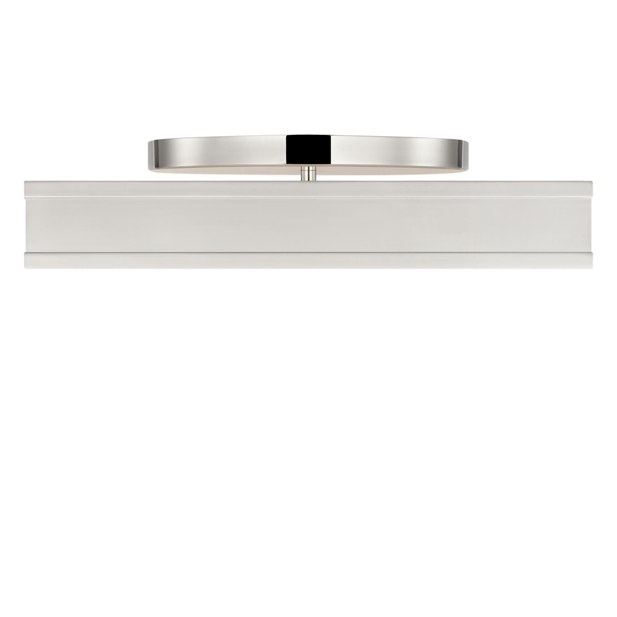 Shown in Polished Nickel finish and White glass