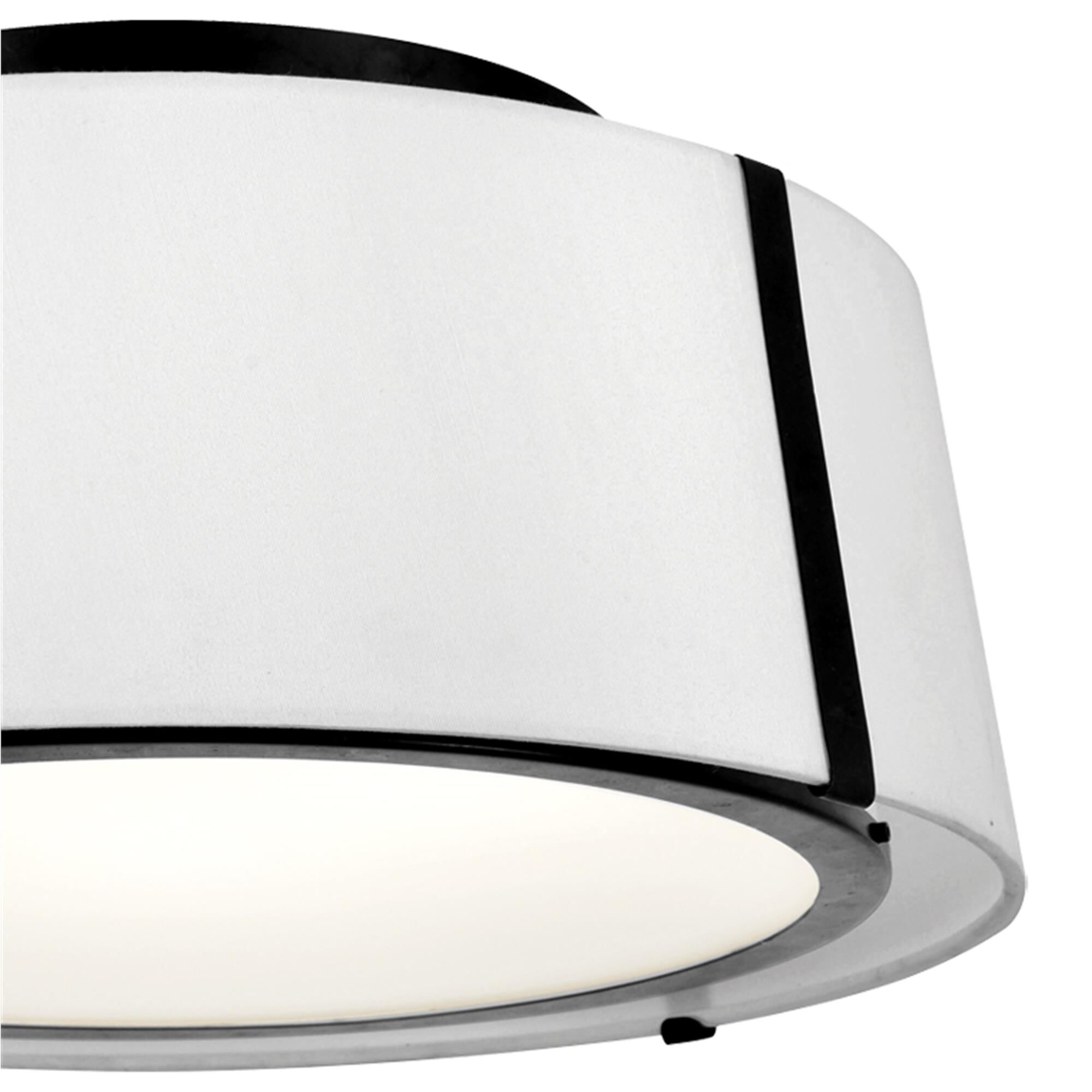 Shown in Black finish and White Silk shade