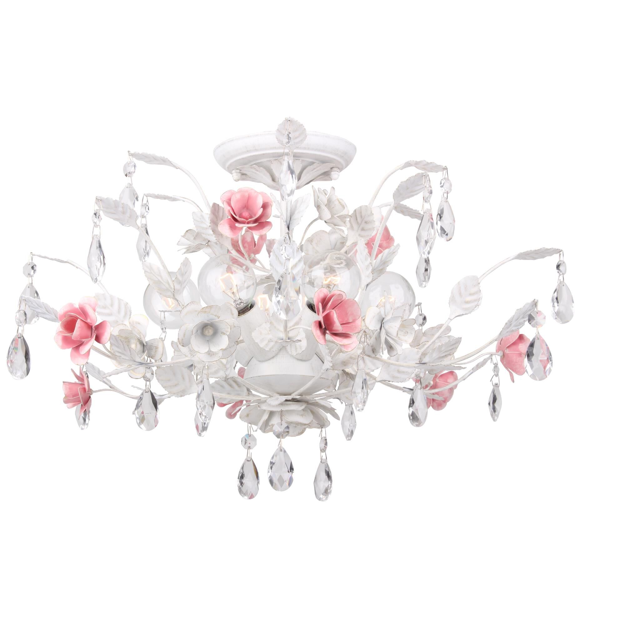 Shown in Wet White finish and Clear Hand Cut crystal