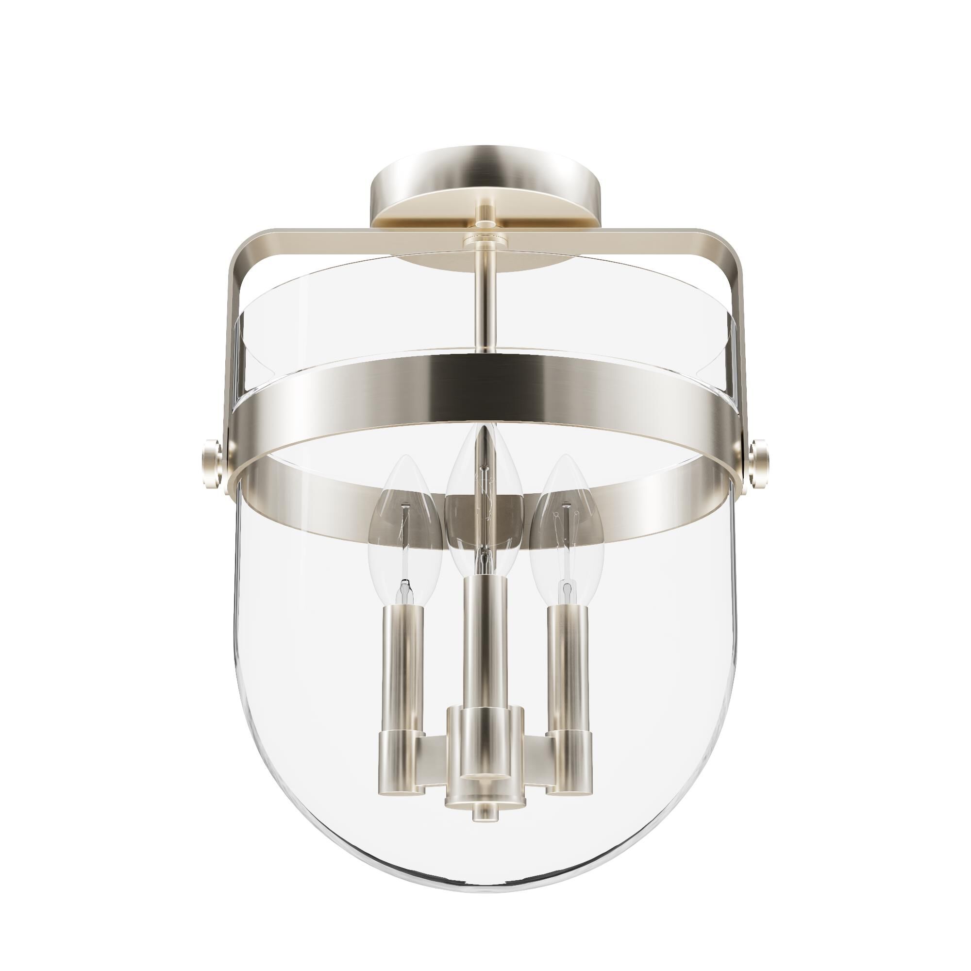 Karloff 11 Inch 3 Light Semi Flush Mount by Hunter Fan