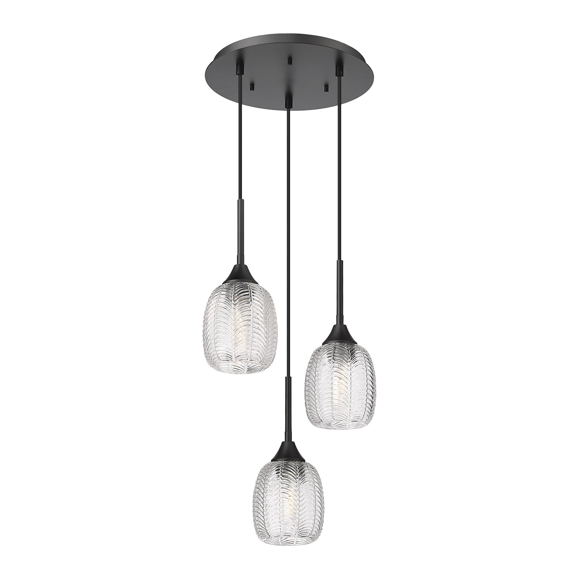 Shown in Matte Black finish and Clear shade