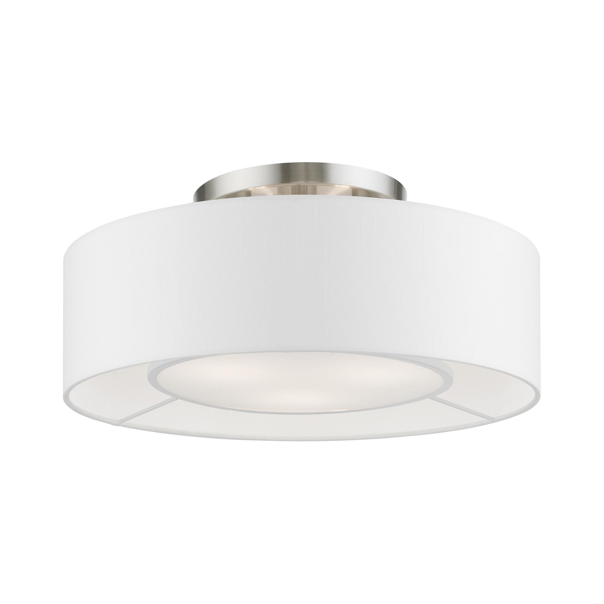 Gilmore 17 Inch 3 Light Semi Flush Mount by Livex Lighting
