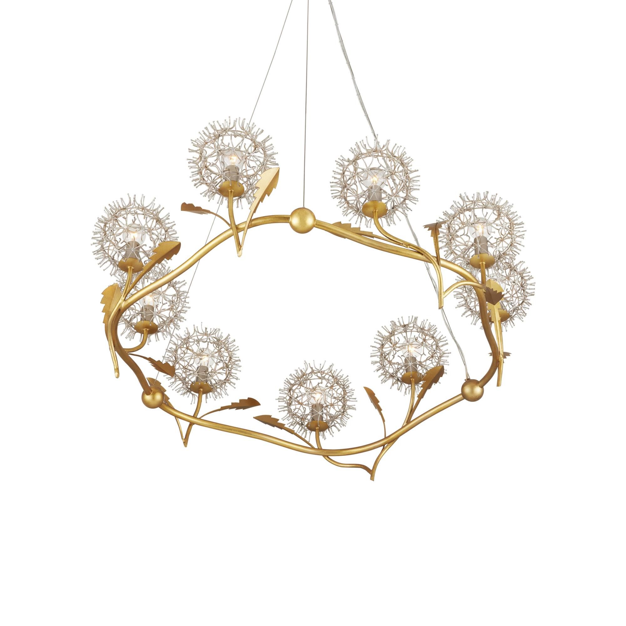 Shown in Contemporary Silver Leaf/Silver/Contemporary Gold Leaf finish