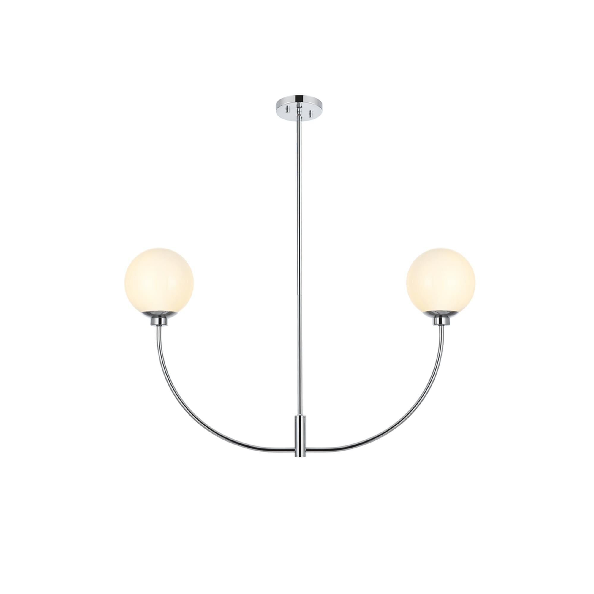Nyomi 36 Inch 2 Light Linear Suspension Light by Elegant Lighting