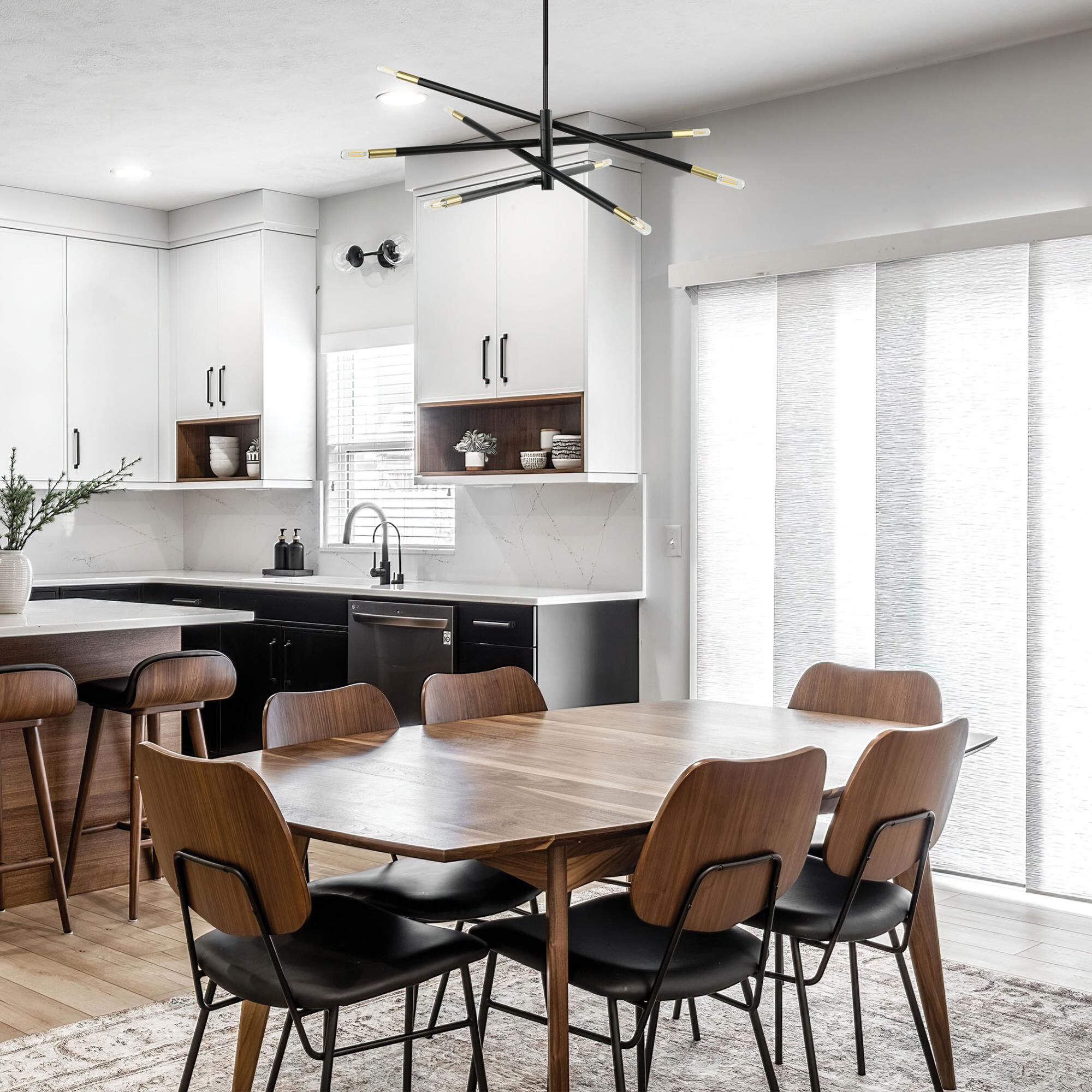 Wand 50 Inch 8 Light Chandelier by Dainolite