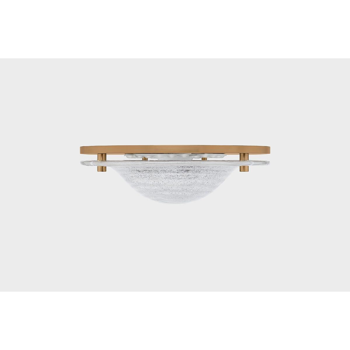 Shown in Patina Brass finish and Piastre shade