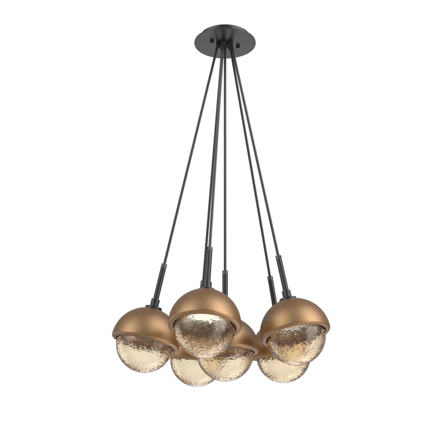 Levi Wilson Cabochon 19 Inch Multi Pendant Light by Hammerton Studio