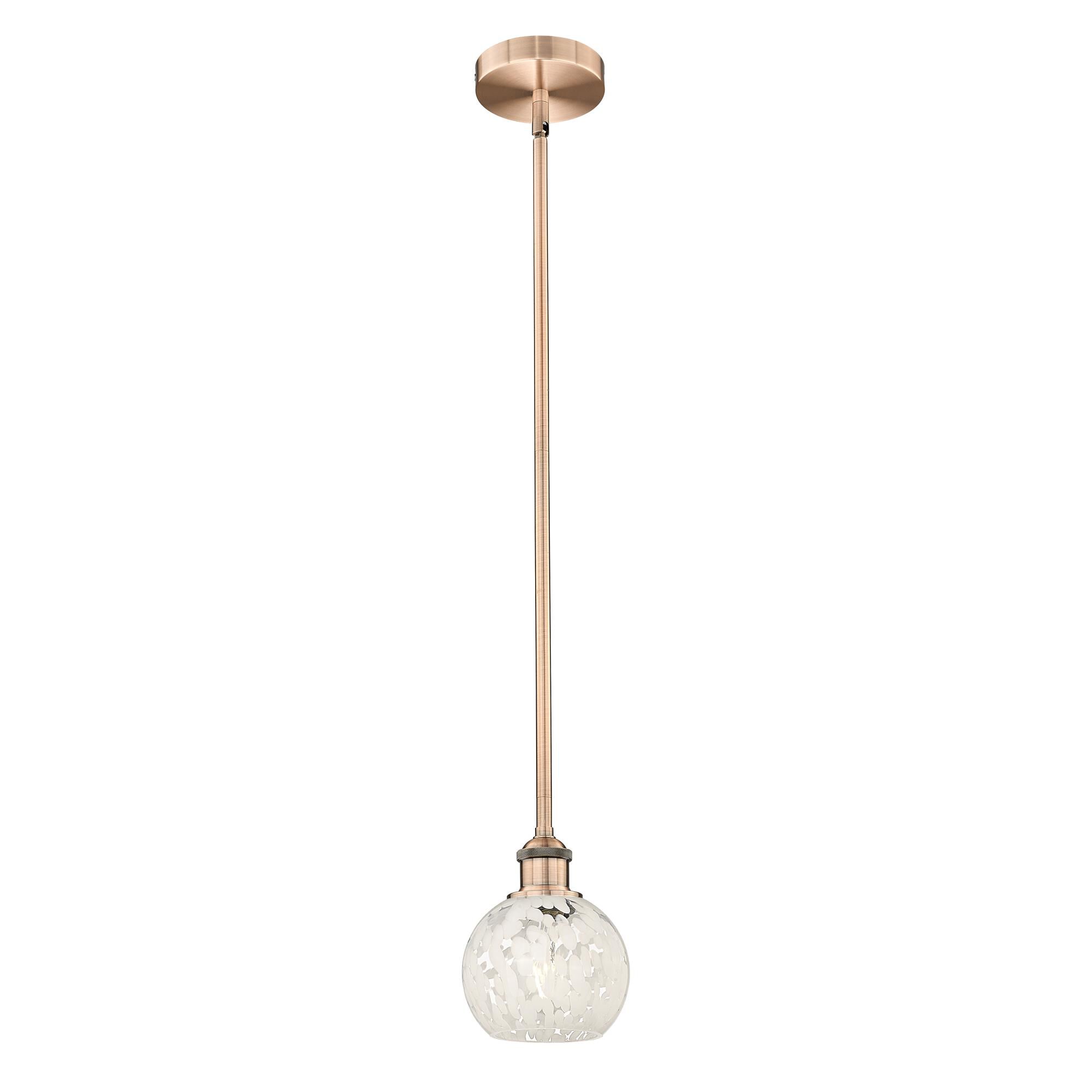 Bruno Marashlian White Mouchette 6 Inch Mini Pendant by Innovations Lighting
