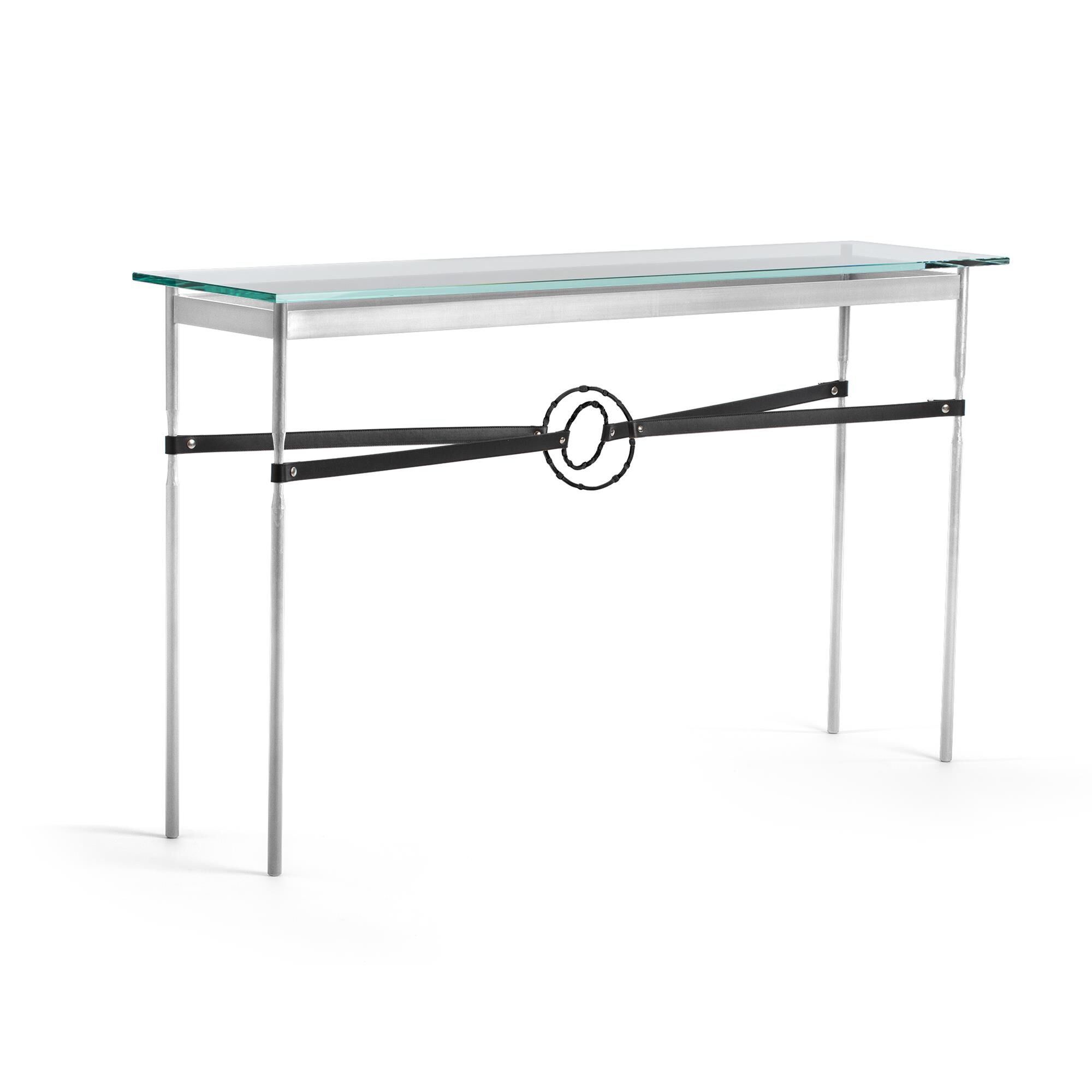 Shown in Sterling finish and Black with Leather Black  accent