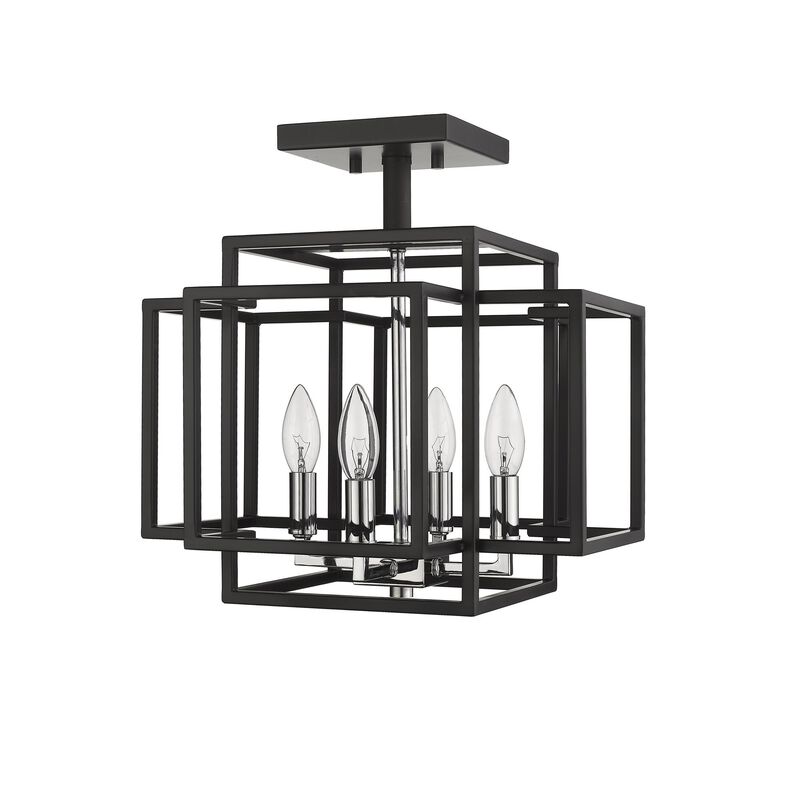 Titania 14 Inch 4 Light Semi Flush Mount by Z-Lite