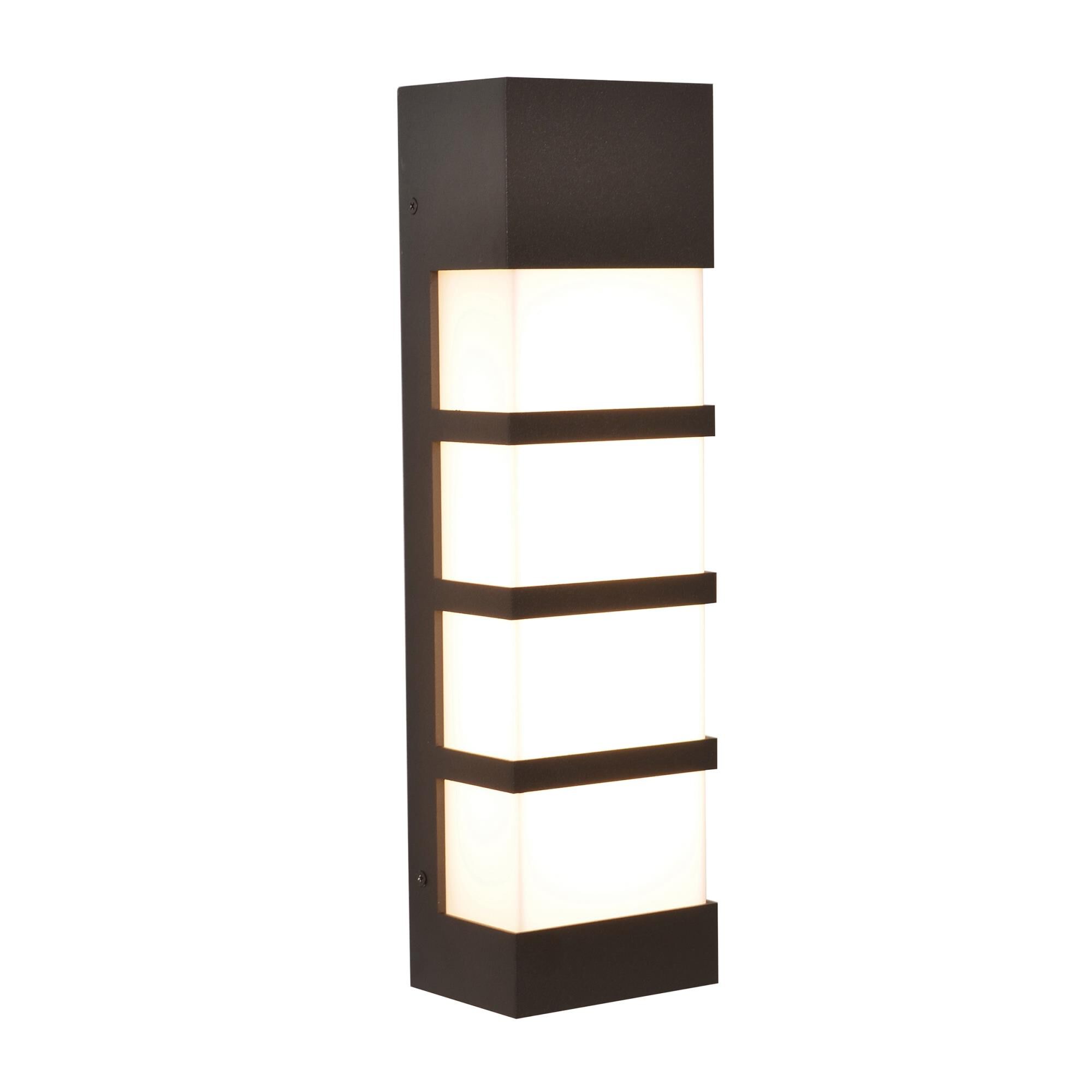 Shown in Textured Bronze finish and White Acrylic glass and No Accent accent
