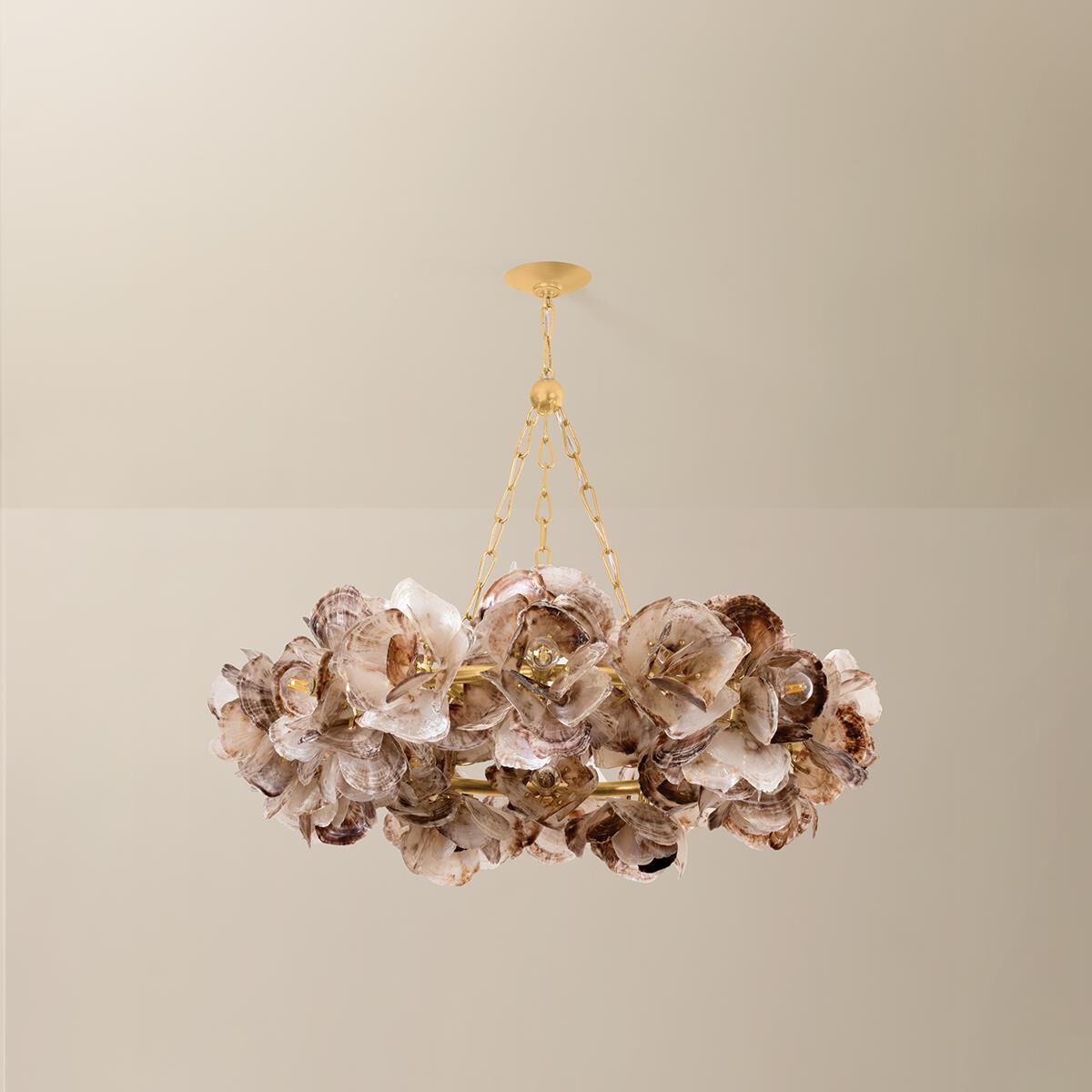 Shown in Vintage Gold Leaf finish and Oyster Shell shade