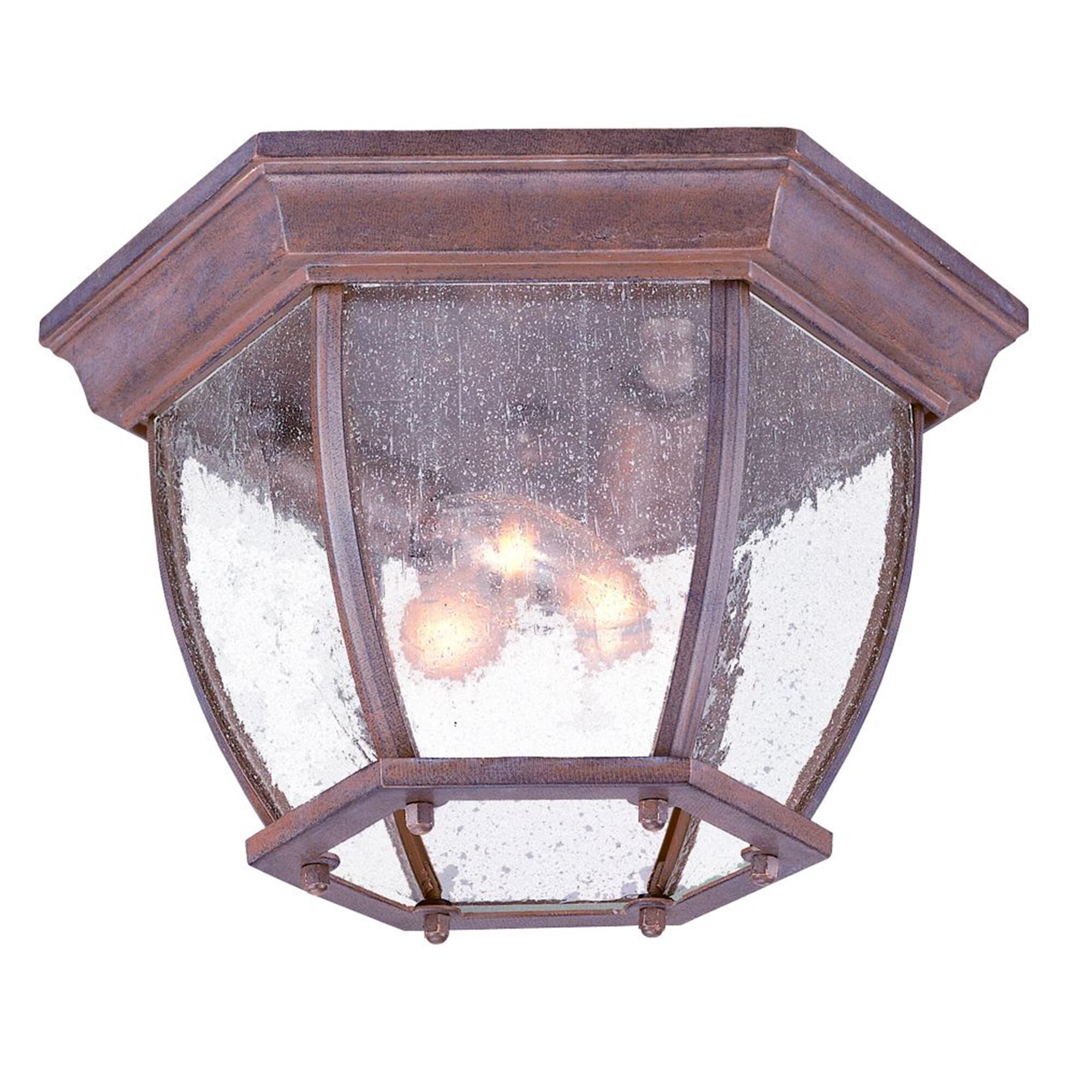 Shown in Burled Walnut finish and Clear glass and Seeded Glass Panes shade