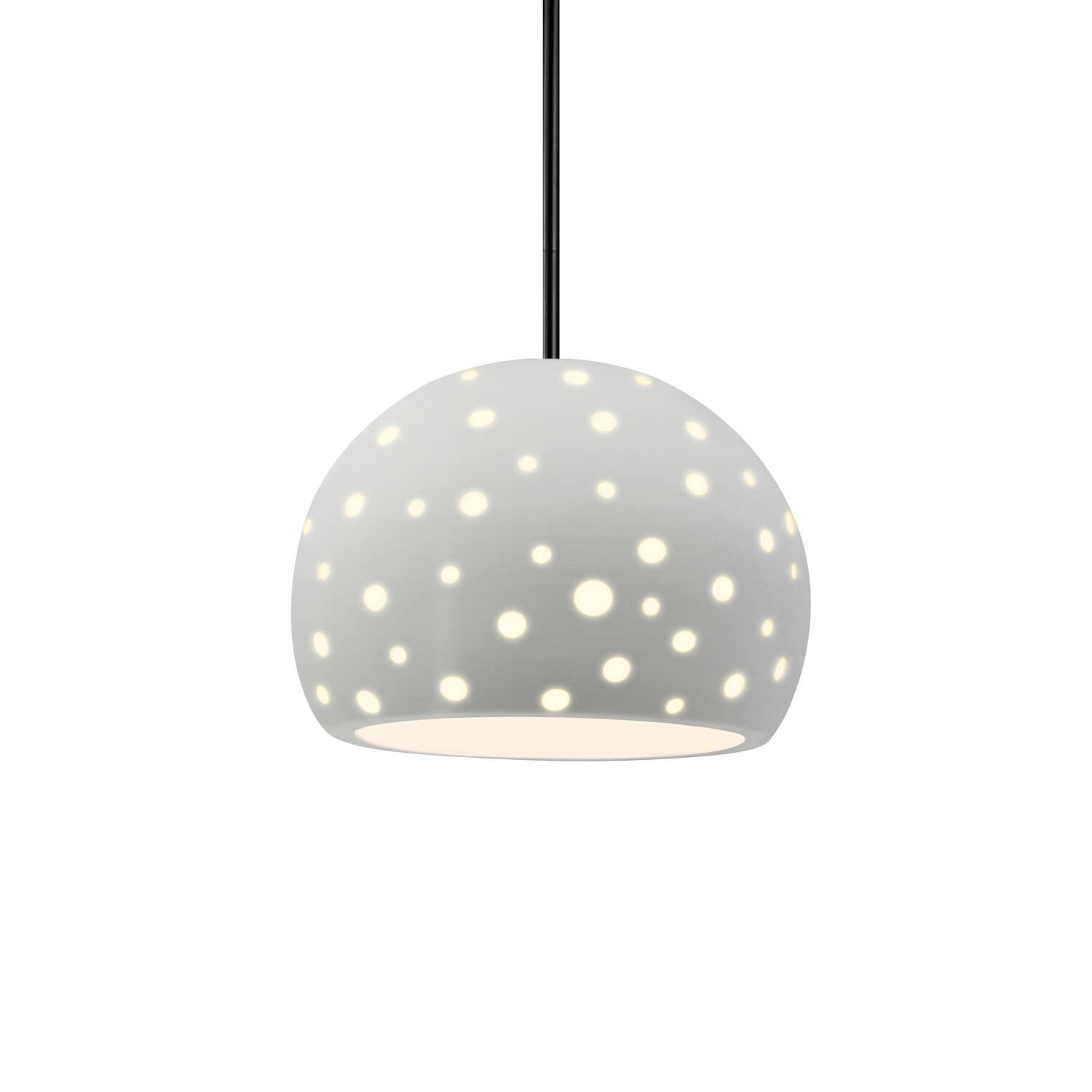 Perforated Globe 10 Inch Large Pendant by Justice Design Group