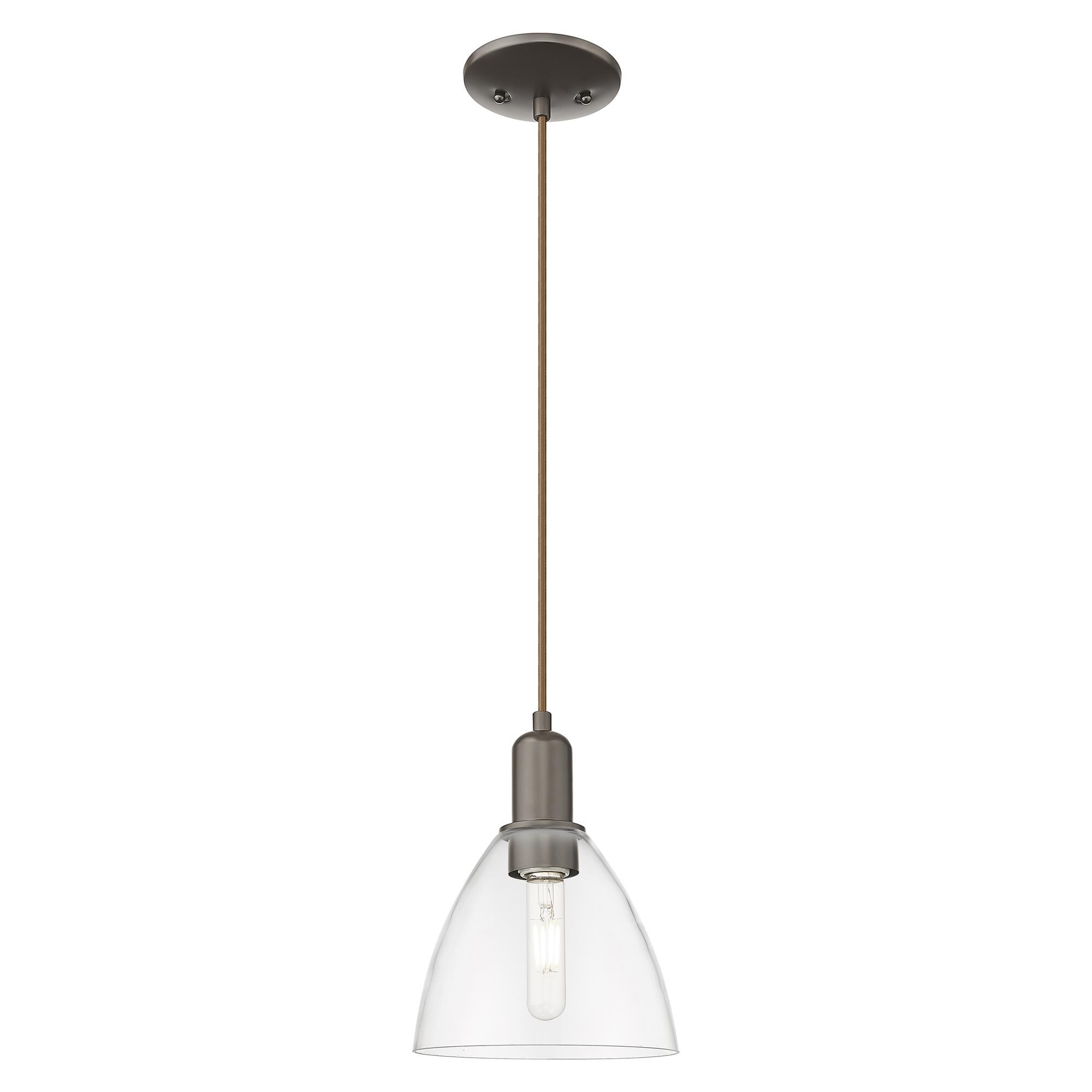 Shown in Oil Rubbed Bronze finish and Clear glass