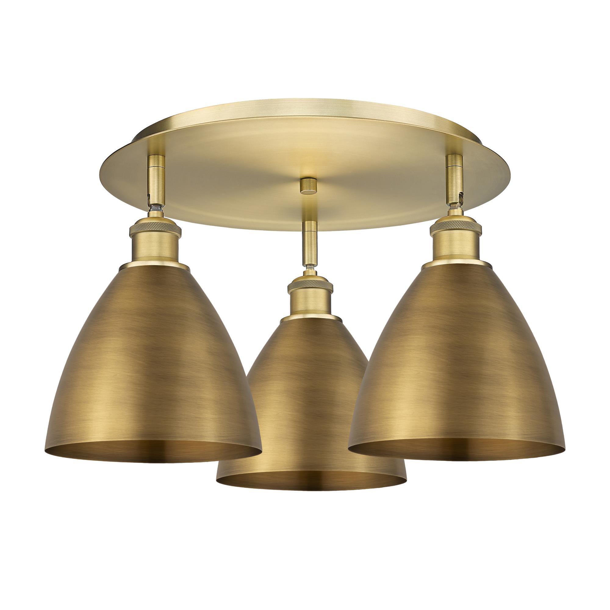 Shown in Brushed Brass finish and Brushed Brass shade