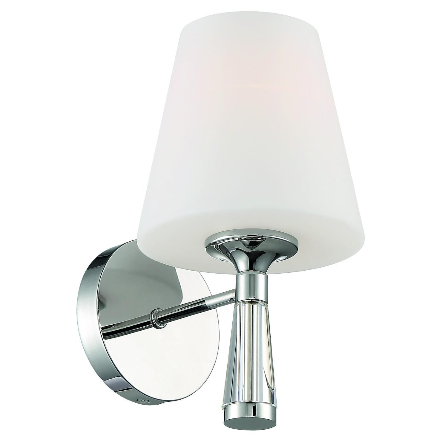 Shown in Polished Nickel finish and Glass shade