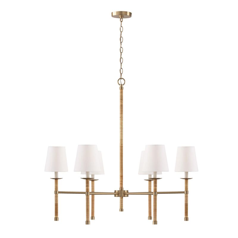 Tulum 38 Inch 6 Light Chandelier by Capital Lighting Fixture Company