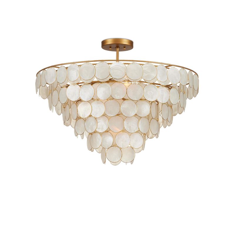 Bon Vivant 30 Inch 5 Light Semi Flush Mount by Currey & Company