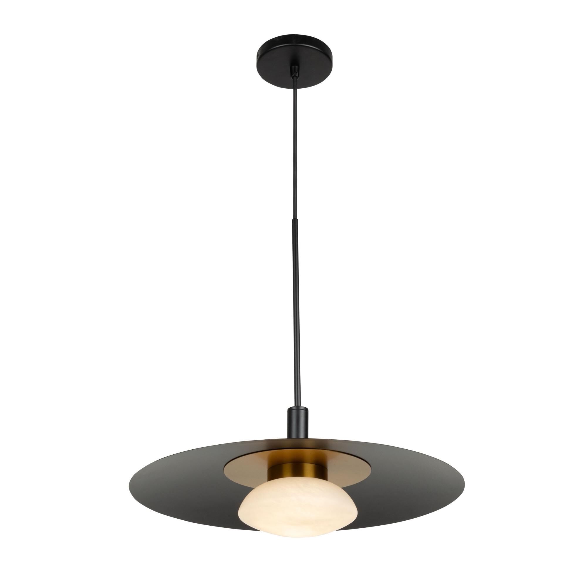 Shown in Black finish and Glass shade
