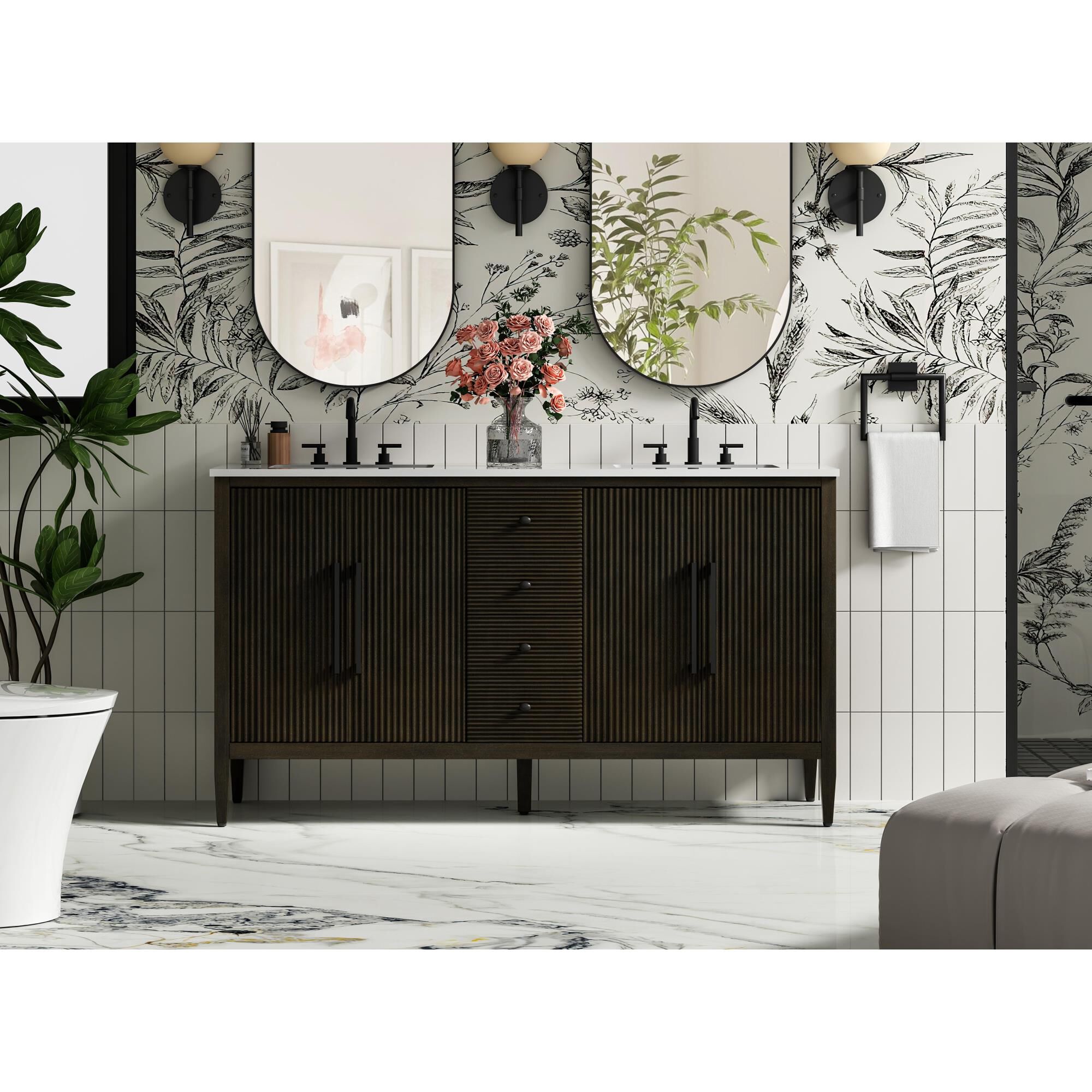 Blakely 60 Inch Bath Vanity by Elegant Dcor