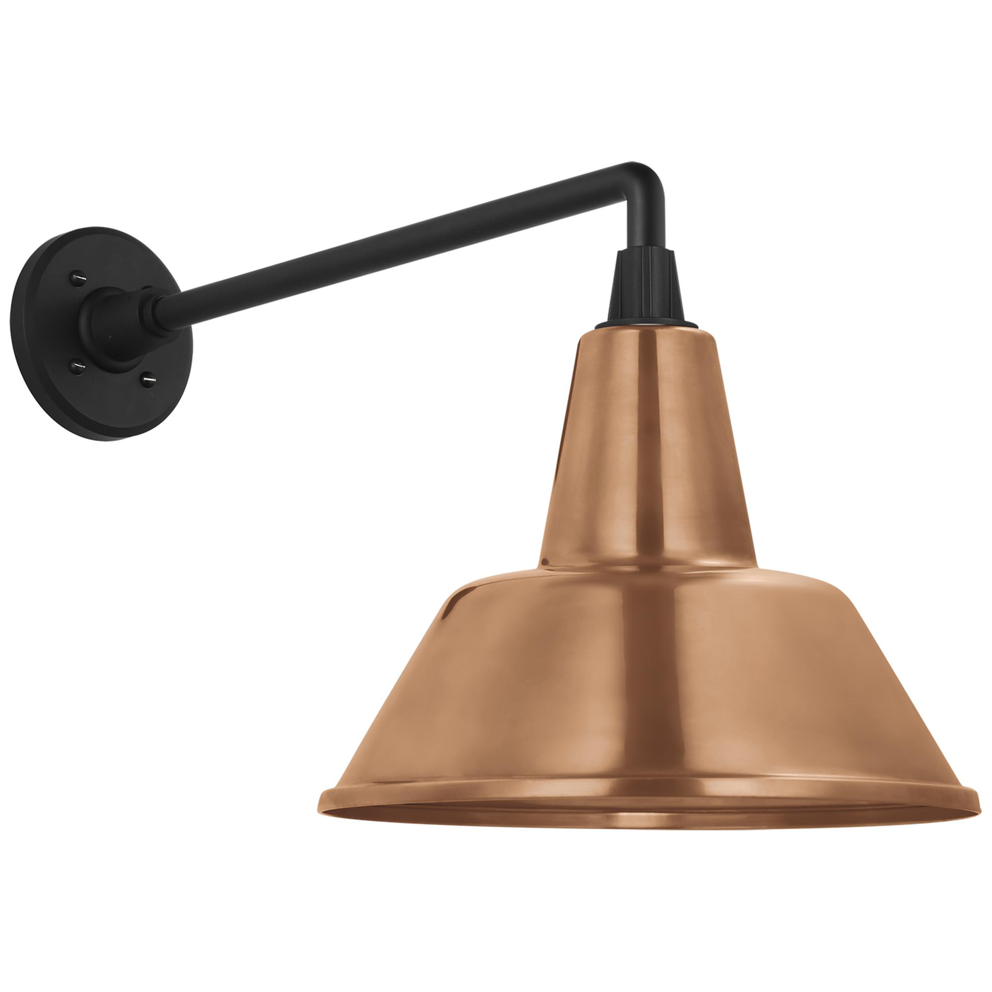 Shown in Matte Black finish and Copper shade