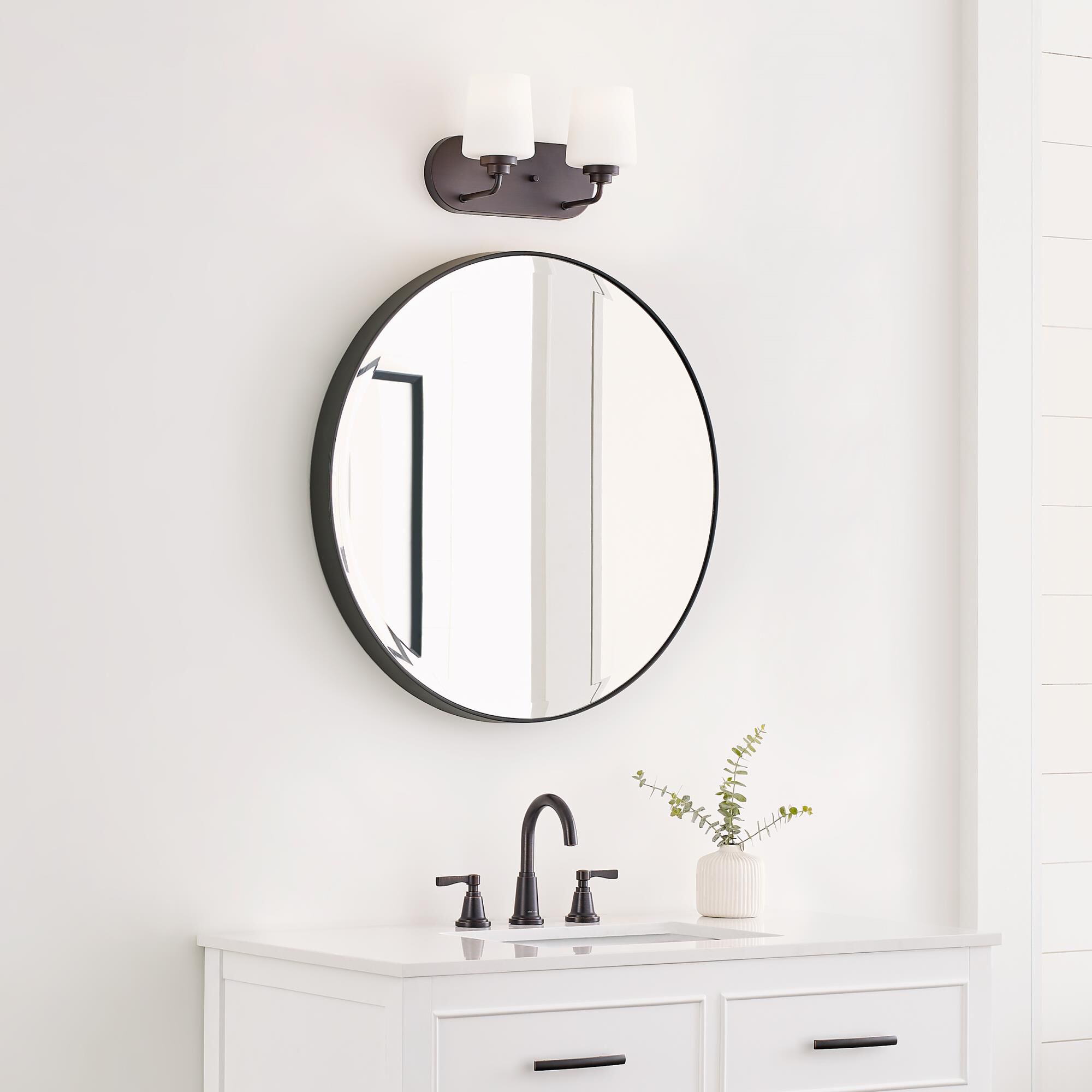 Shown in Bronze finish and Etched with White Inside glass