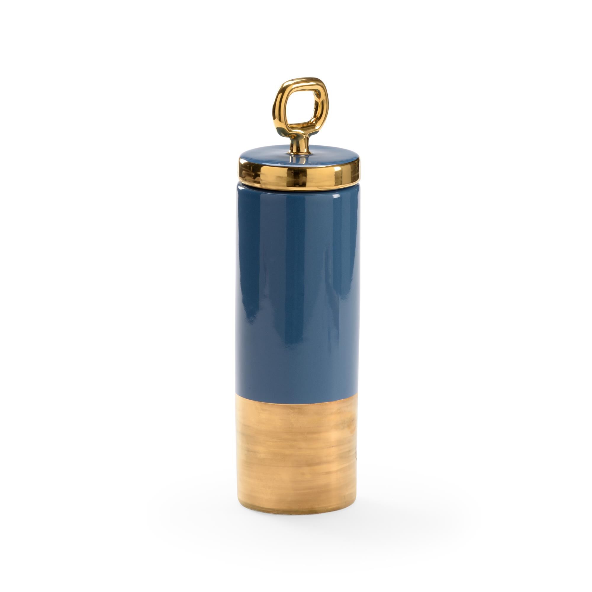 Shown in French Blue Glaze/Metallic Gold finish