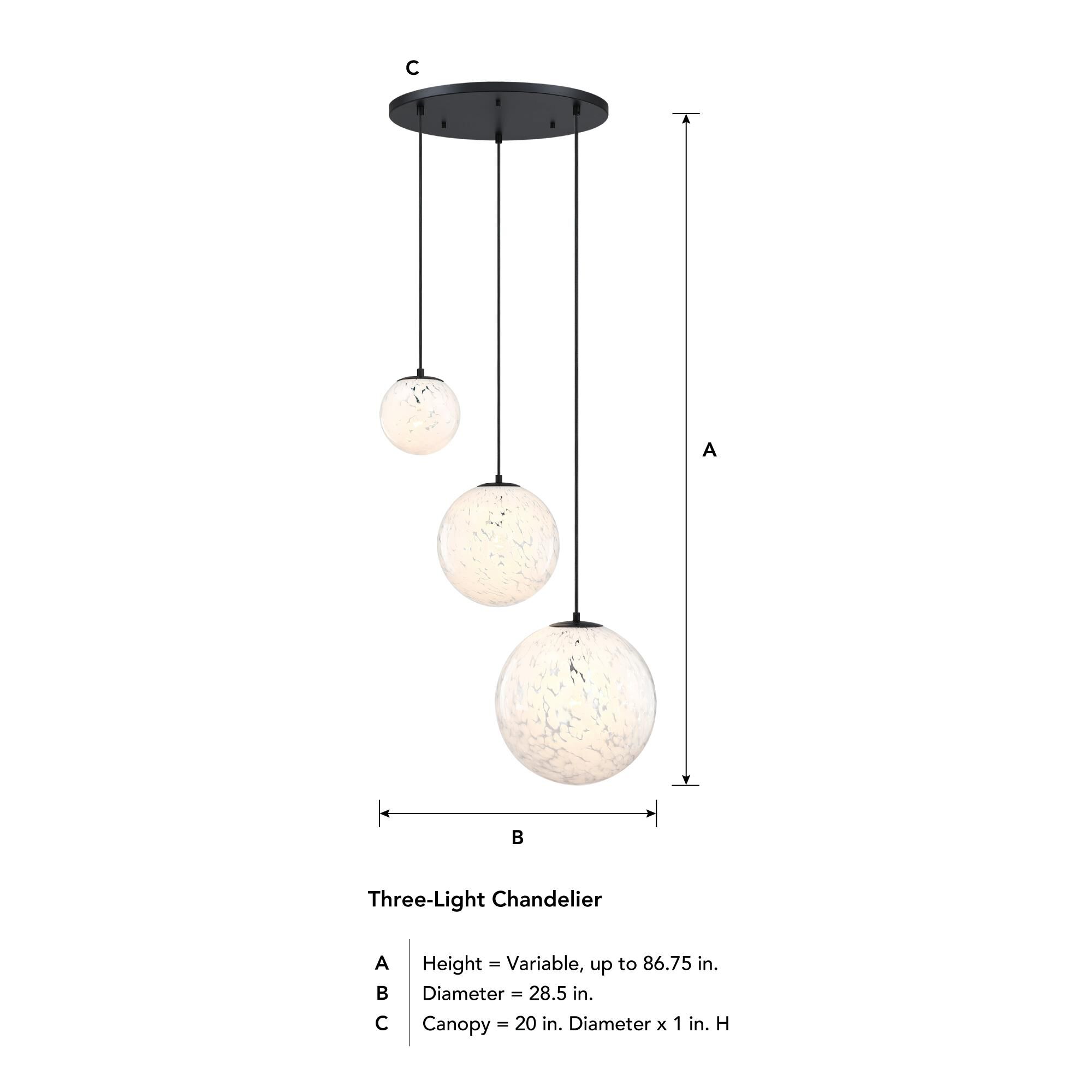 Circo 29 Inch Multi Light Pendant by Designers Fountain