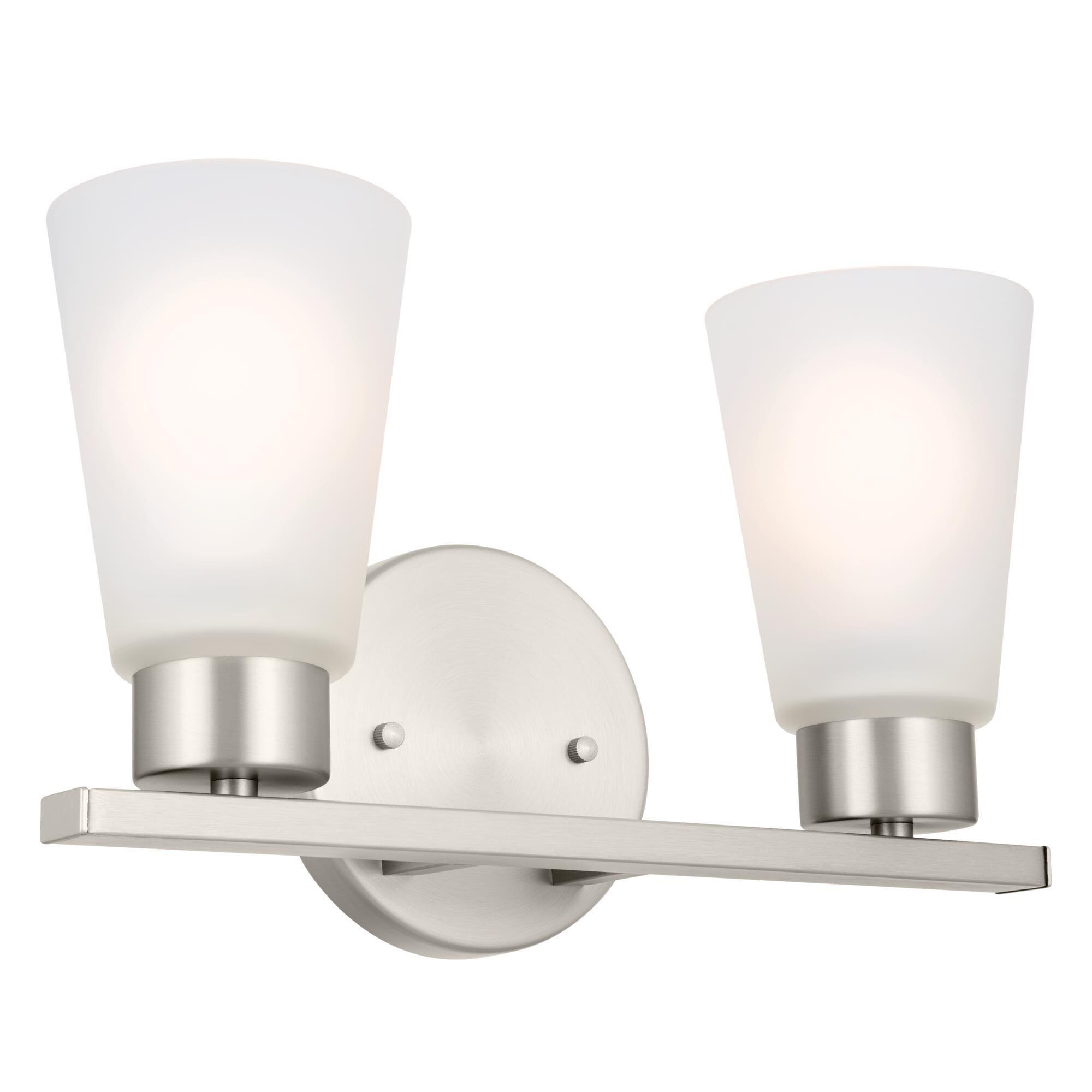 Shown in Brushed Nickel finish and Clear glass