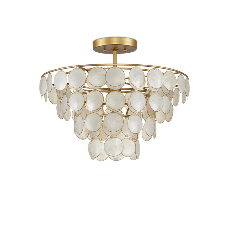 Bon Vivant 20 Inch 1 Light Semi Flush Mount by Currey and Company