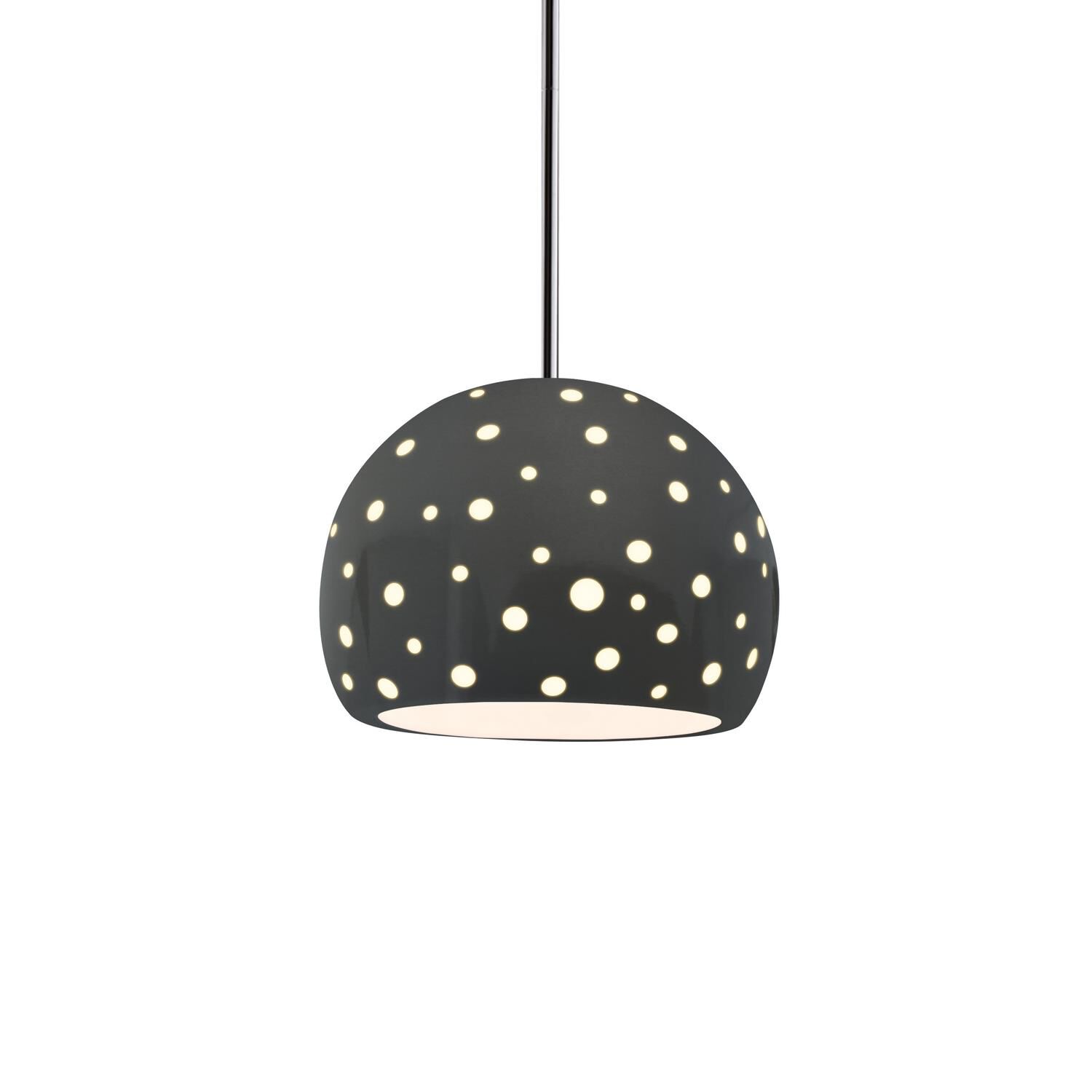 Perforated Globe 7 Inch Mini Pendant by Justice Design Group