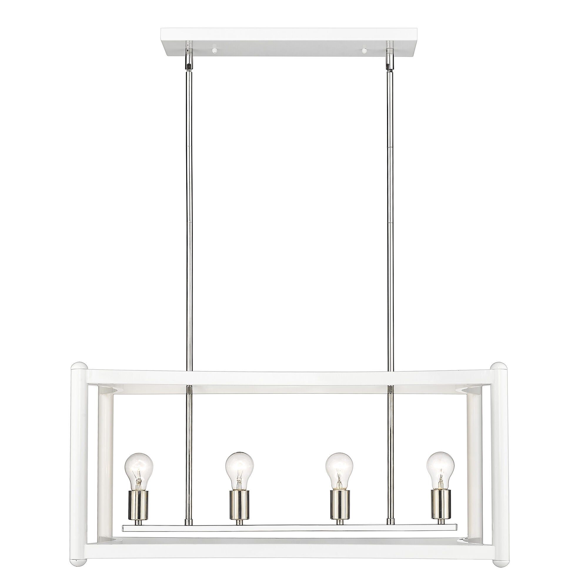 Shown in White With Polished Nickel Cluster finish