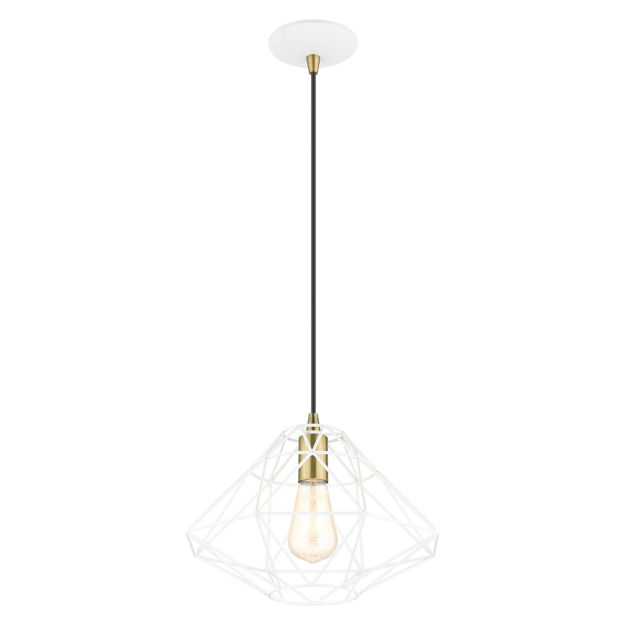 Shown in White finish and Hand Welded White shade