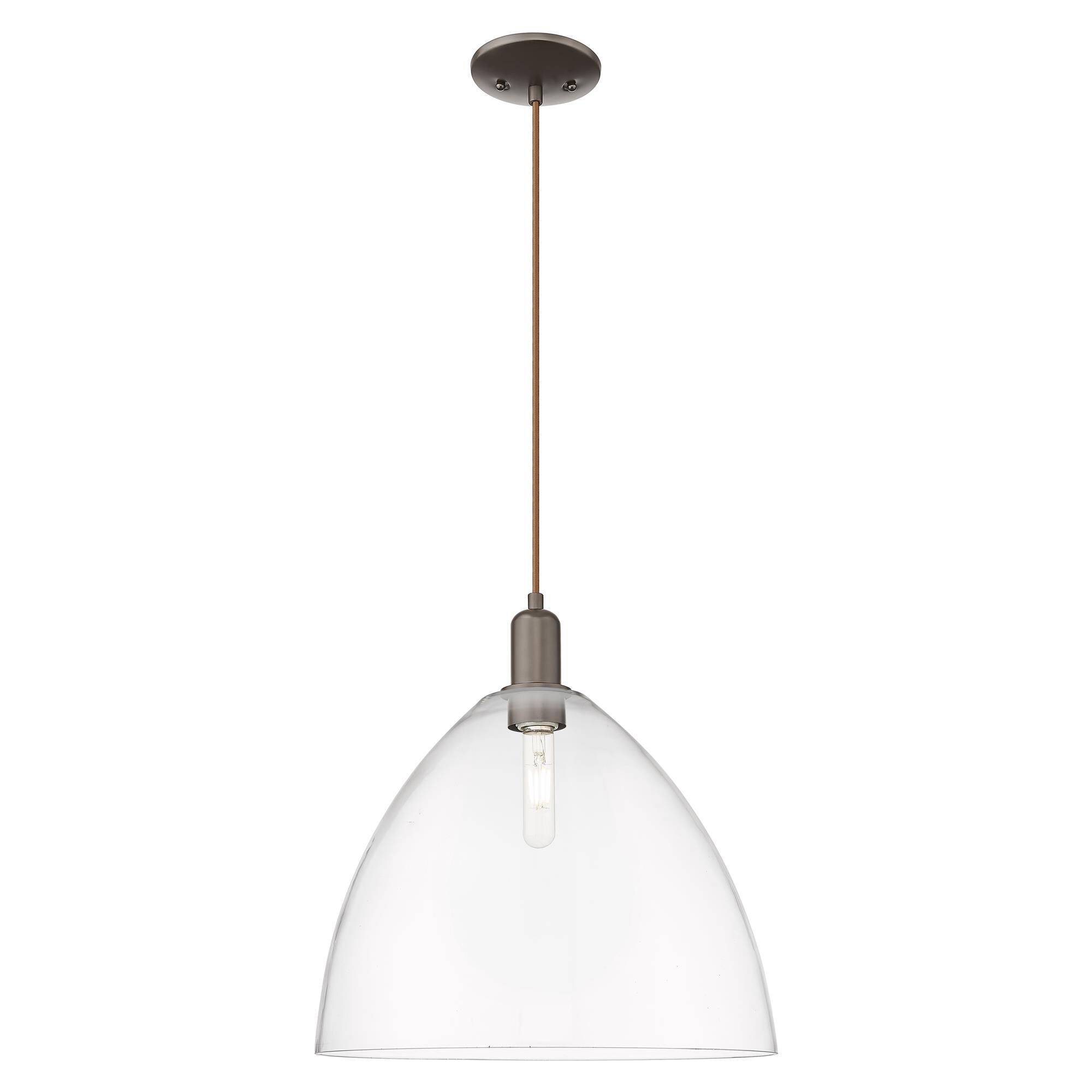 Shown in Oil Rubbed Bronze finish and Clear glass