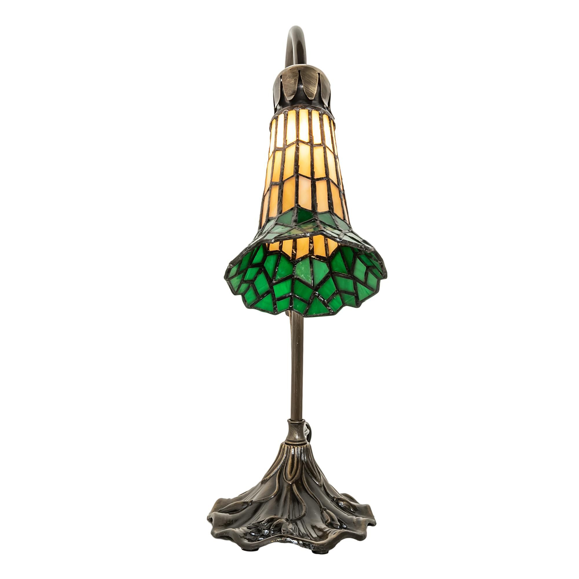 Stained Glass Pond Lily 15 Inch Accent Lamp by Meyda Lighting