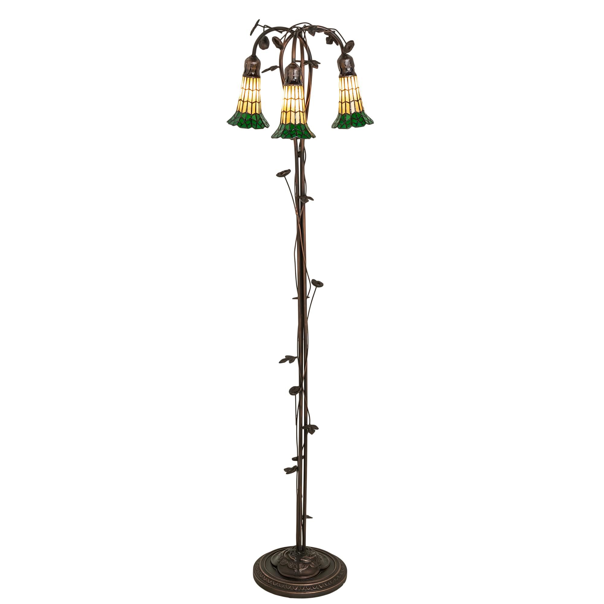 Stained Glass Pond Lily 58 Inch Floor Lamp by Meyda Lighting