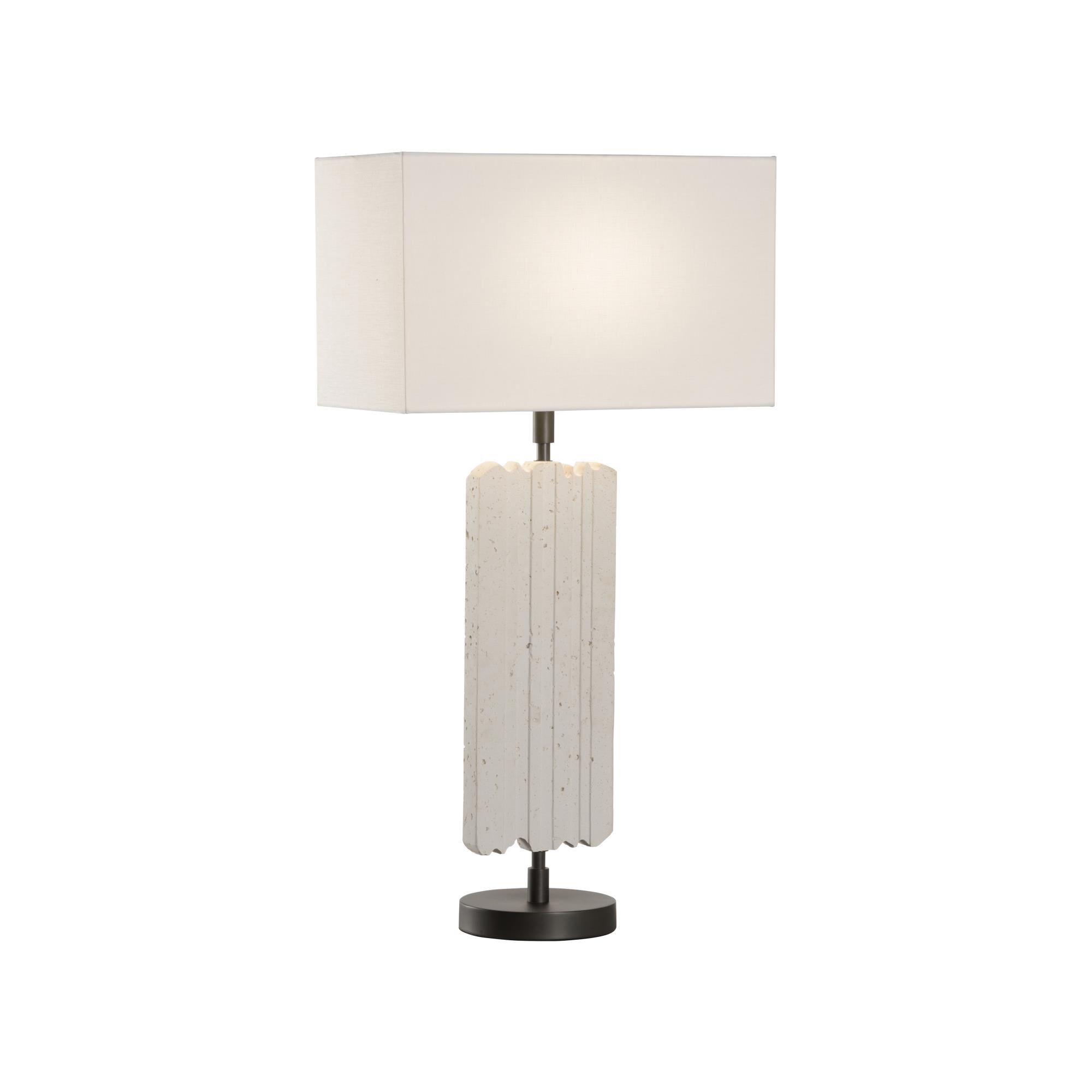 Shown in White and Cream finish and Linen shade