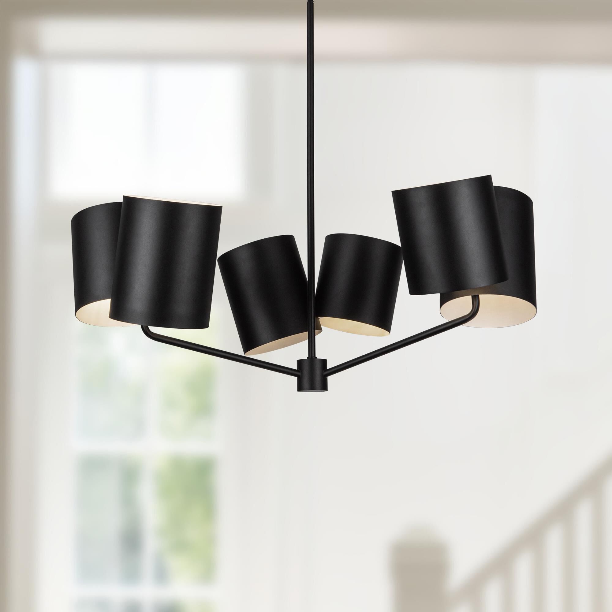 Shown in Black finish and Steel shade
