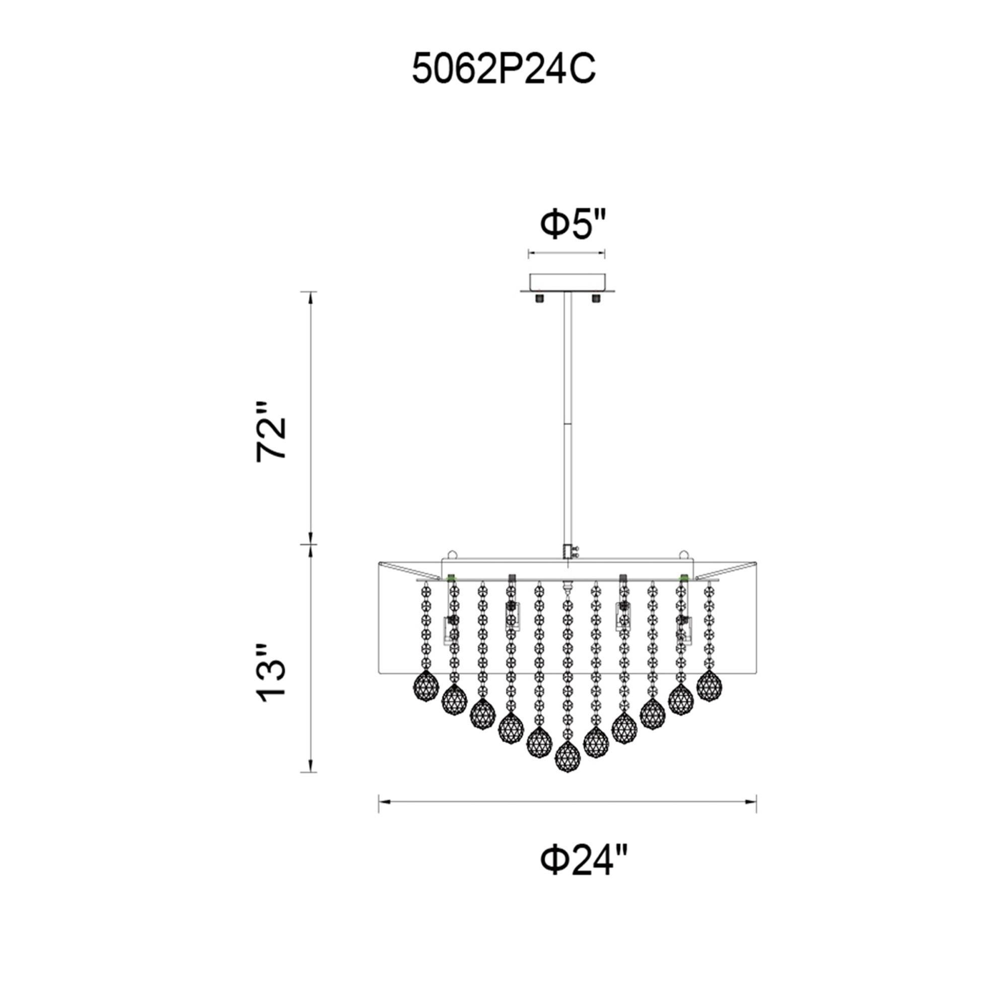 Shown in Chrome finish and K9 Clear crystal and White shade