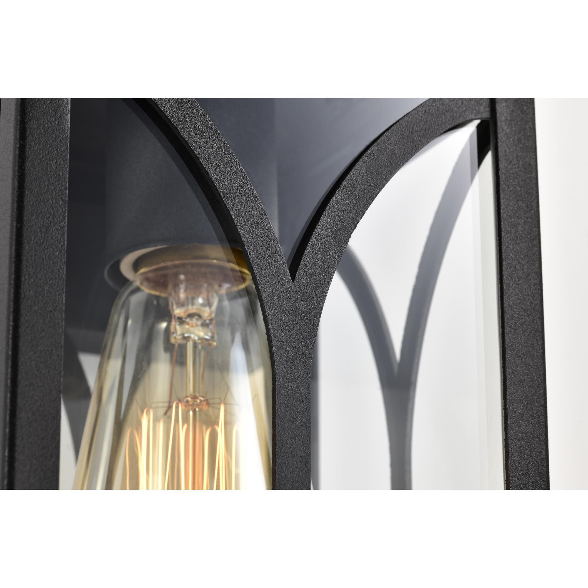 Shown in Matte Black finish and Clear glass